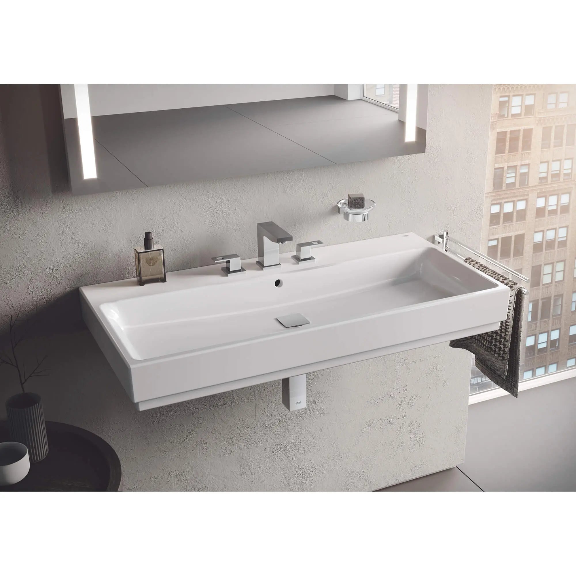 Grohe GROHE ESSENTIALS TOWEL BAR CHROME  Chrome 40624001 - Plumbing Market