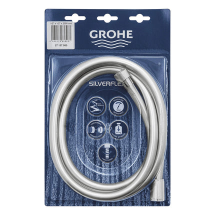 Grohe GROHE SHOWER HOSE TWISTFREE 2000 CHROM  Chrome 27137000 - Plumbing Market