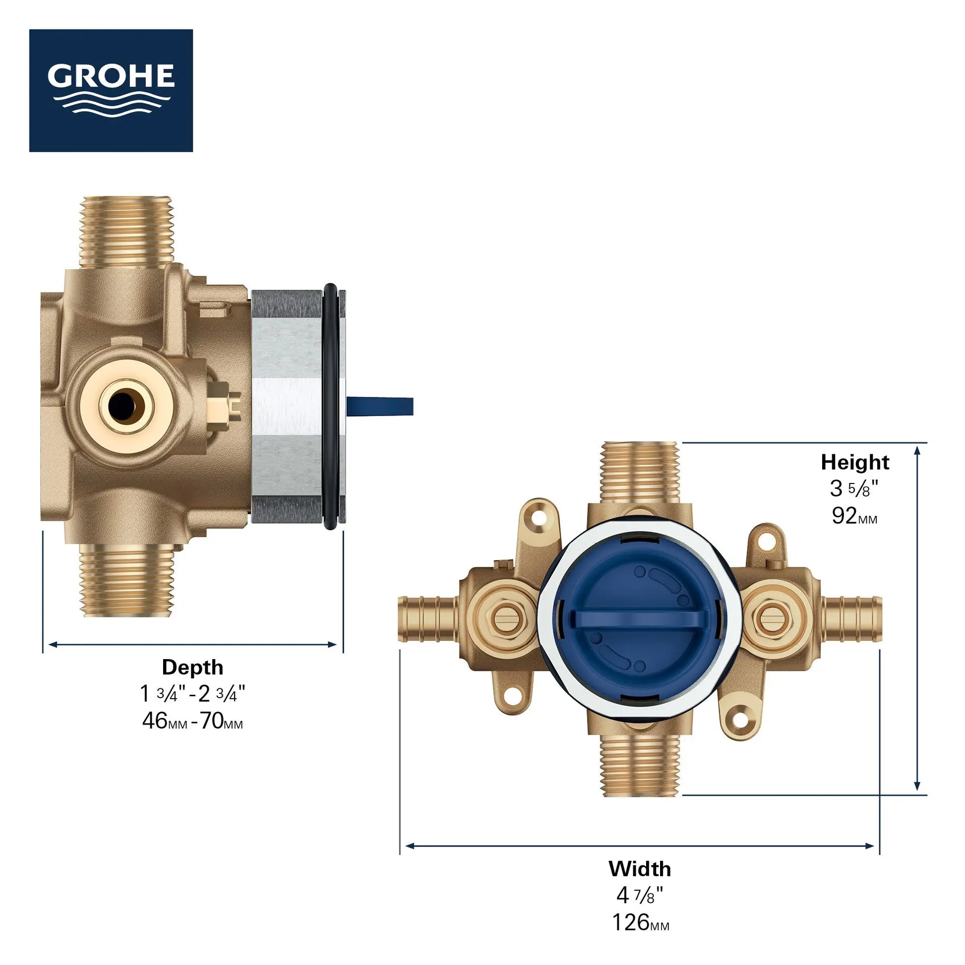 Grohe GROHSF 3.0 PBV RGH W SS-PEX CRMP  No Finish 35111000 - Plumbing Market