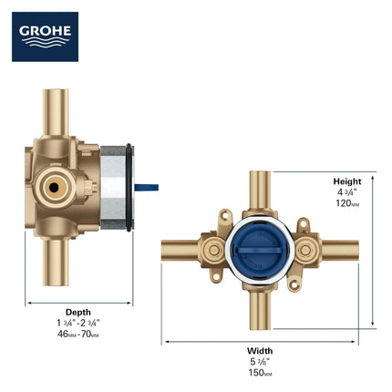 Grohe GROHSF 3.0 PBV RGH W SS-STB-OUT  No Finish 35113000 - Plumbing Market