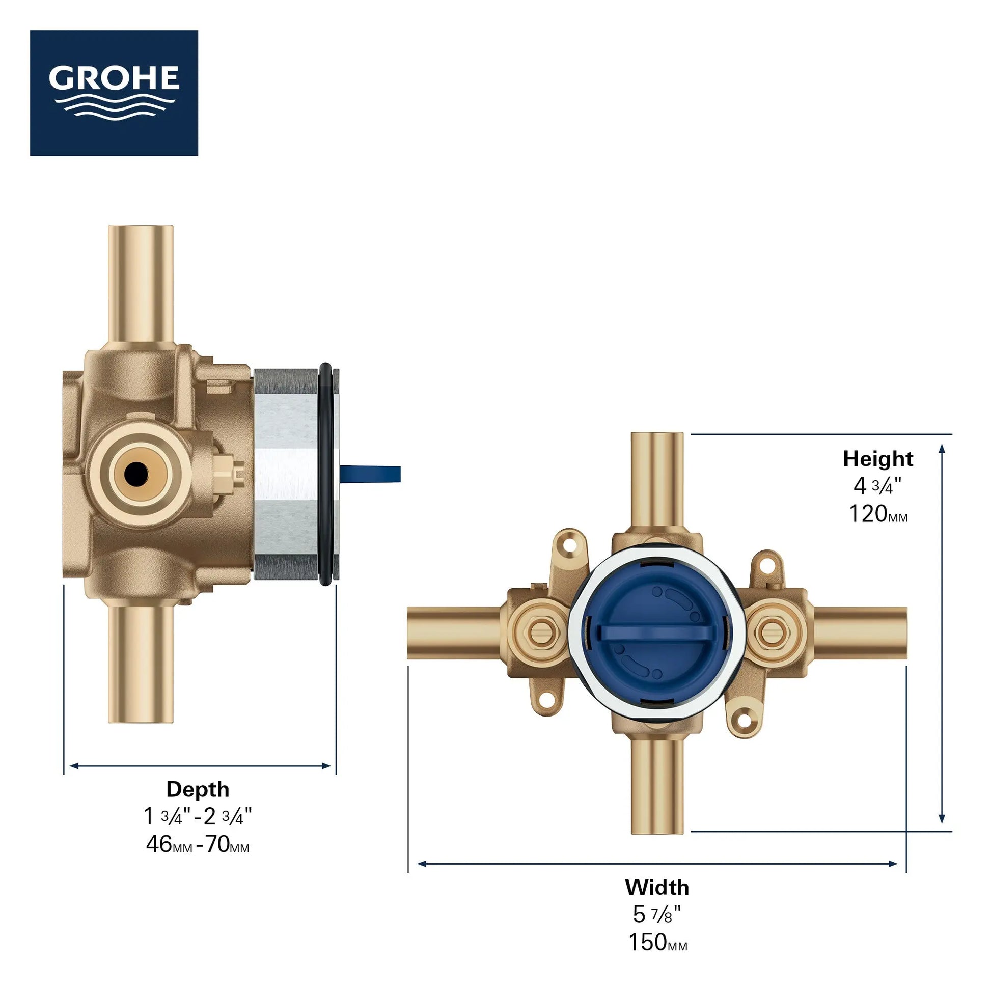 Grohe GROHSF 3.0 PBV RGH W SS-STB-OUT  No Finish 35113000 - Plumbing Market