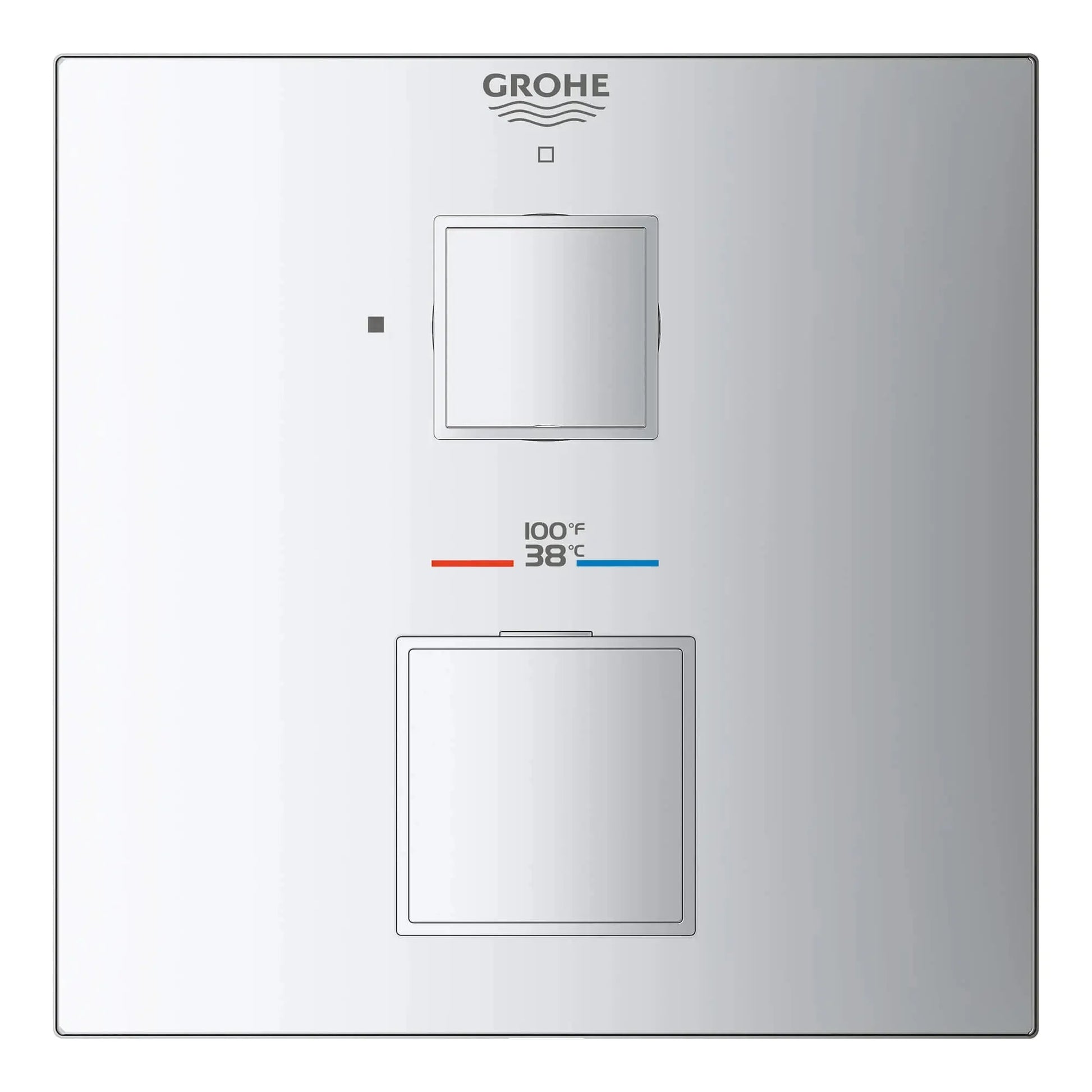 Grohe GROHTHERM CUBE SINGLE FUNC THM TRIM  Chrome 24157000 - Plumbing Market