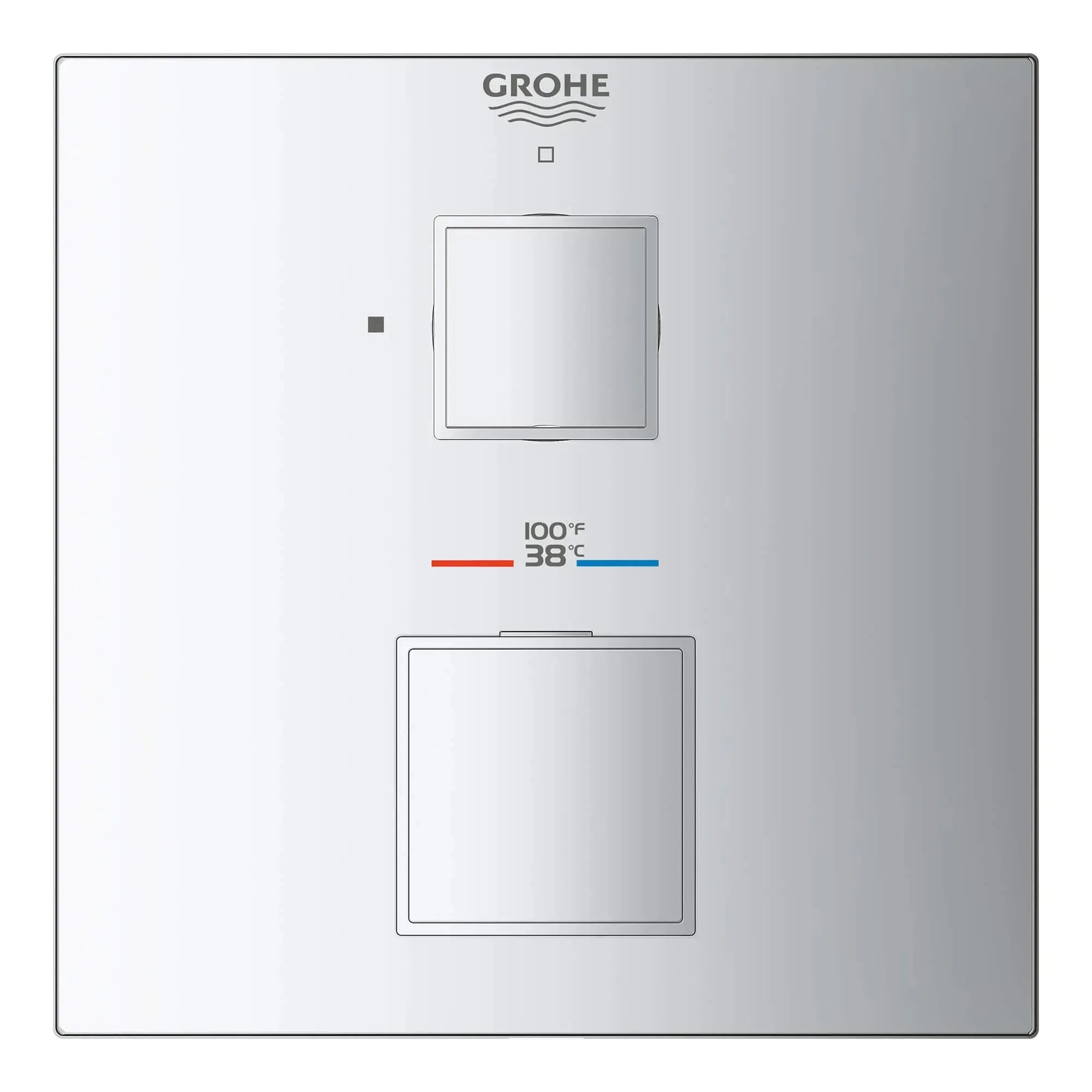 Grohe GROHTHERM CUBE SINGLE FUNC THM TRIM  Chrome 24157000 - Plumbing Market