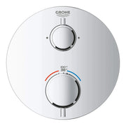 Grohe GROHTHERM ROUND DUAL FUNC THM TRIM  Chrome 24133000 - Plumbing Market