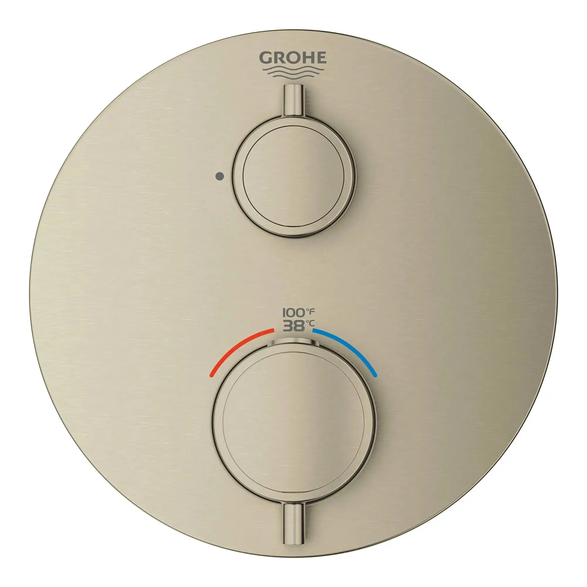 Grohe GROHTHERM ROUND SINGLE FUNC THM TRIM  Brushed Nickel 24107EN0 - Plumbing Market