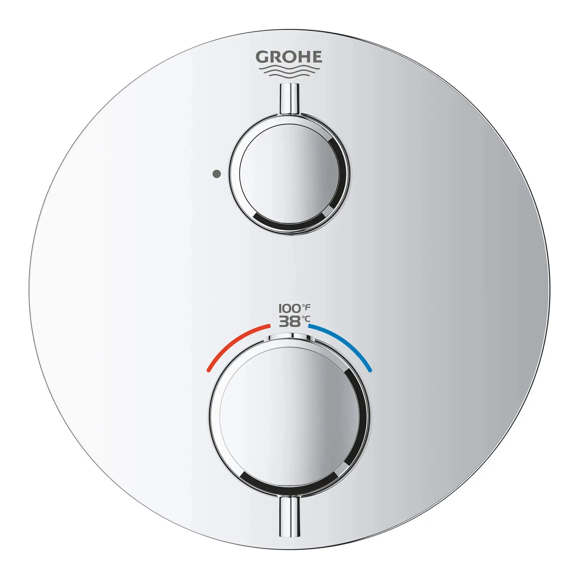 Grohe GROHTHERM ROUND SINGLE FUNC THM TRIM  Chrome 24107000 - Plumbing Market