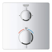 Grohe GROHTHERM SQUARE DUAL FUNC THM TRIM  Chrome 24111000 - Plumbing Market