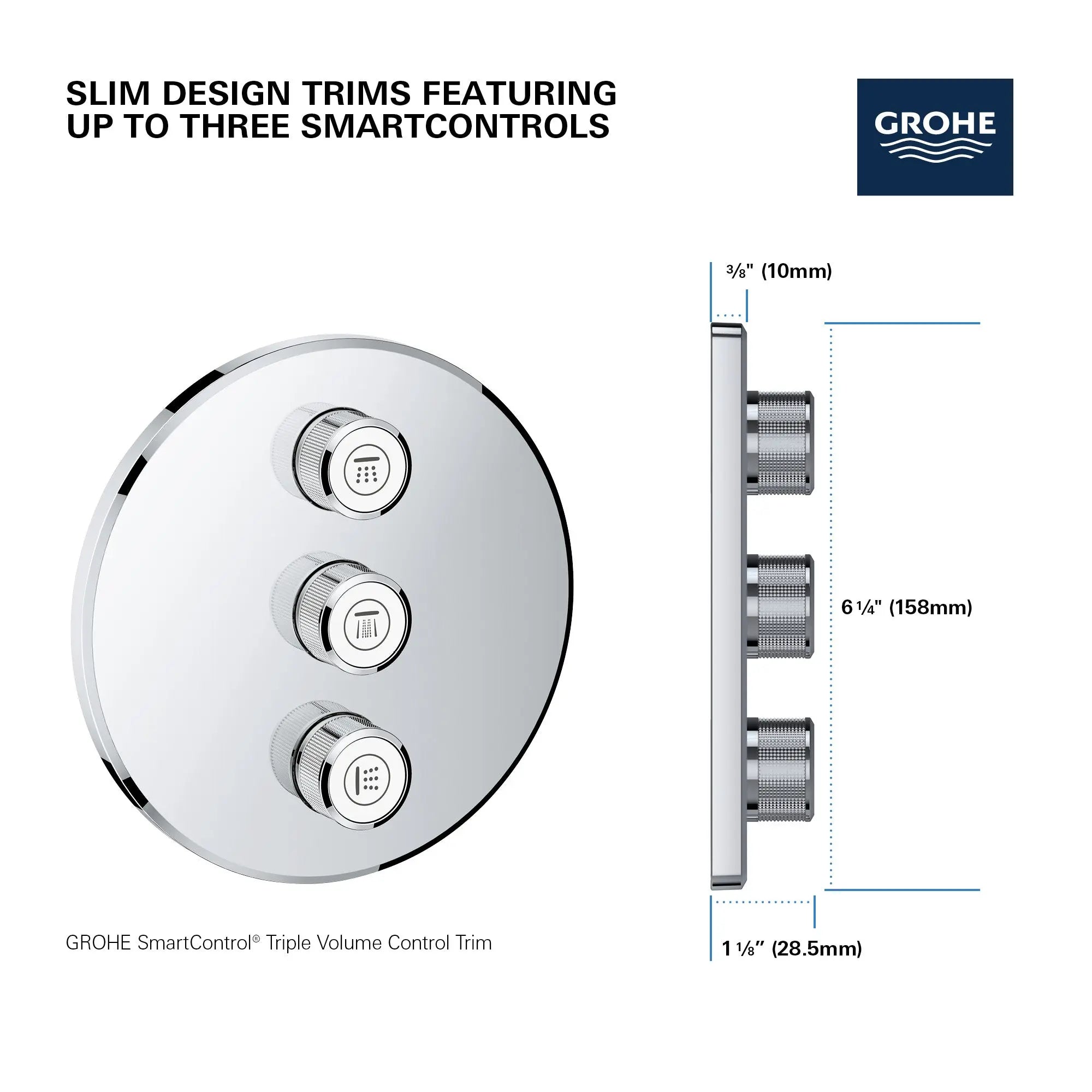 Grohe GRT SMARTCONTROL CONC. VALVE ROUND 3SC  Moon White 29152LS0 - Plumbing Market