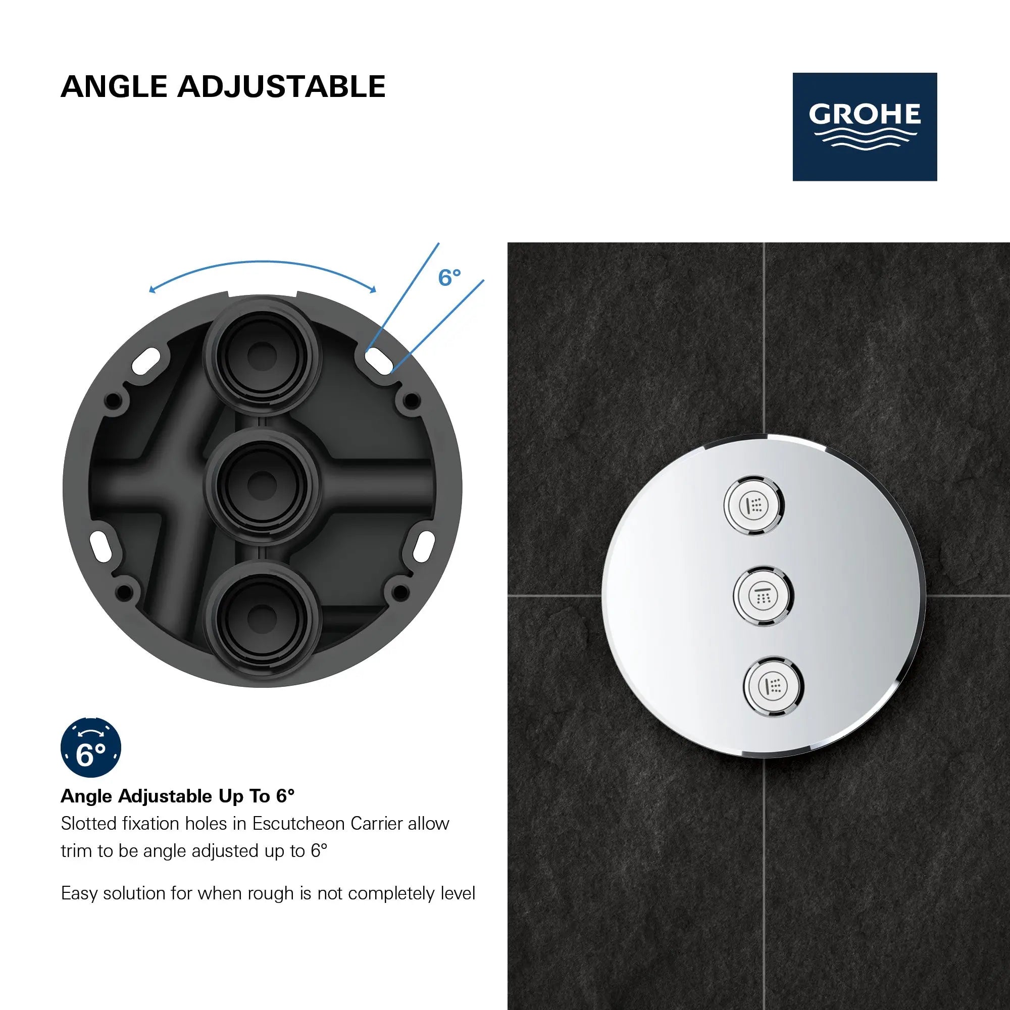 Grohe GRT SMARTCONTROL CONC. VALVE ROUND 3SC  Moon White 29152LS0 - Plumbing Market