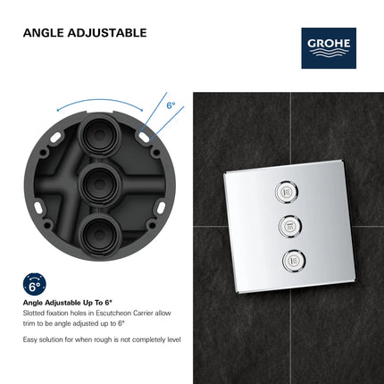 Grohe GRT SMARTCONTROL CONC.VALVE SQUARE 3SC  Moon White 29158LS0 - Plumbing Market