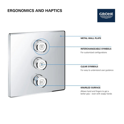 Grohe GRT SMARTCONTROL CONC.VALVE SQUARE 3SC  Moon White 29158LS0 - Plumbing Market