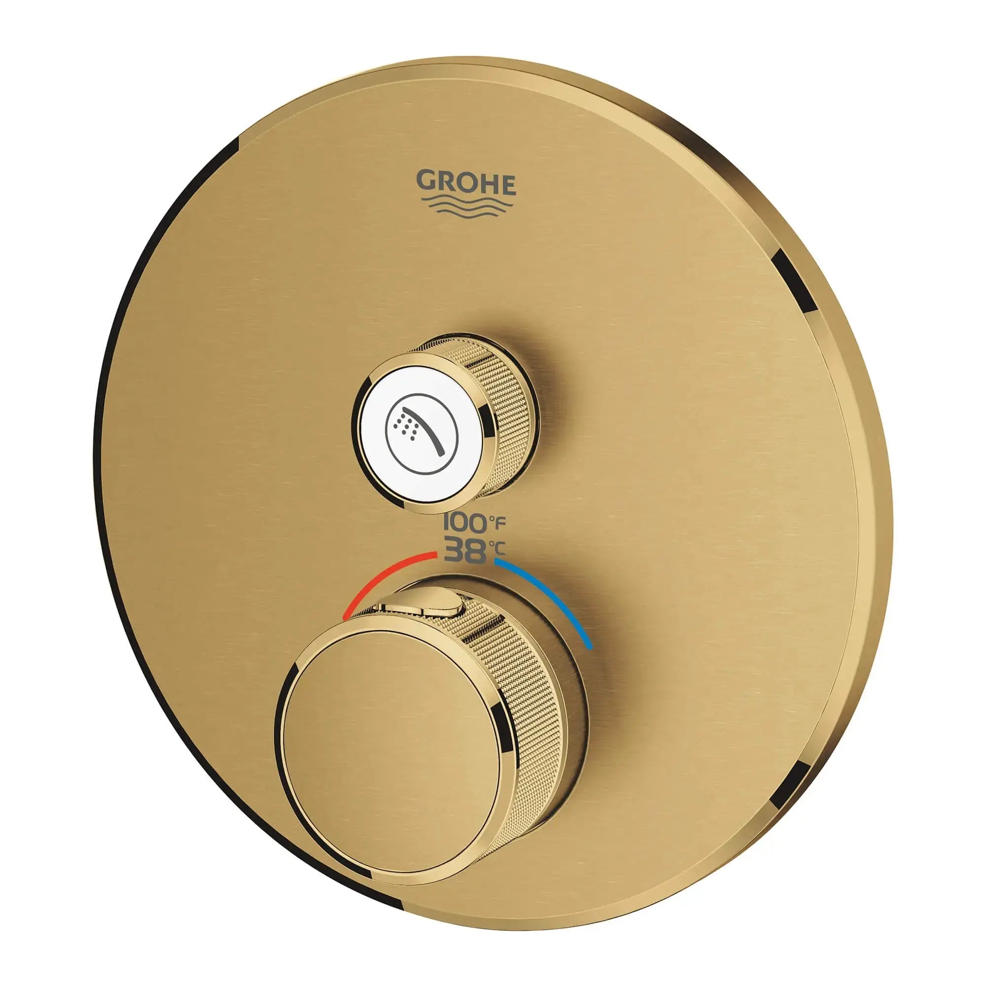 Grohe GRT SMARTCONTROL THM TRIM ROUND 1SC US  Brushed Cool Sunrise 29136GN0 - Plumbing Market