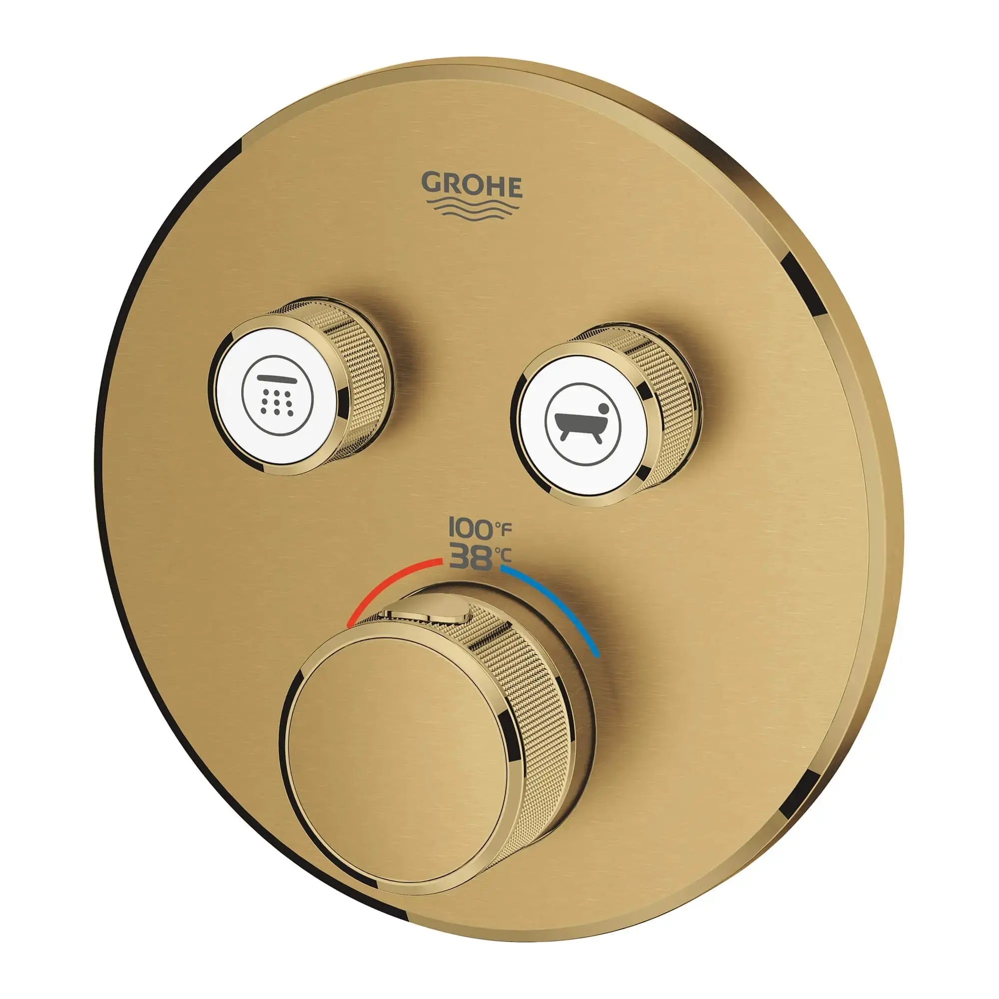 Grohe GRT SMARTCONTROL THM TRIM ROUND 2SC US  Brushed Cool Sunrise 29137GN0 - Plumbing Market