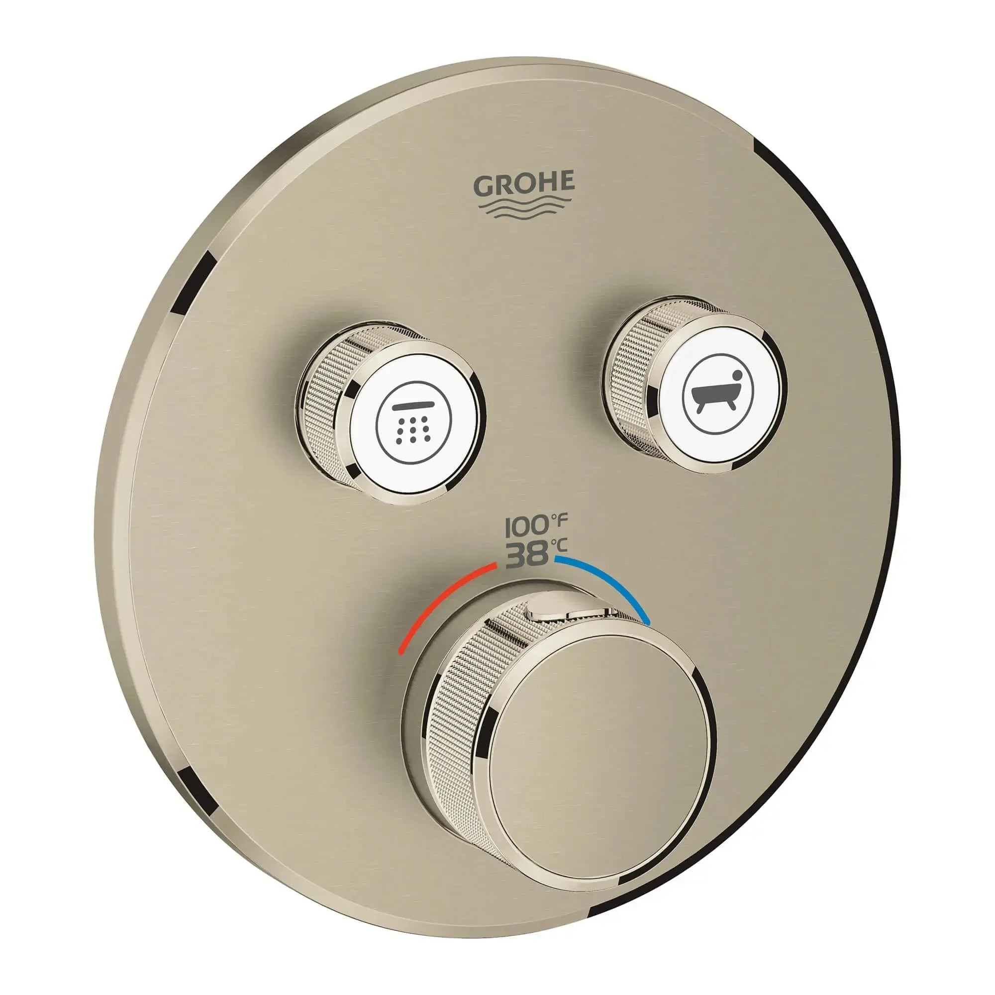 Grohe GRT SMARTCONTROL THM TRIM ROUND 2SC US  Brushed Nickel 29137EN0 - Plumbing Market