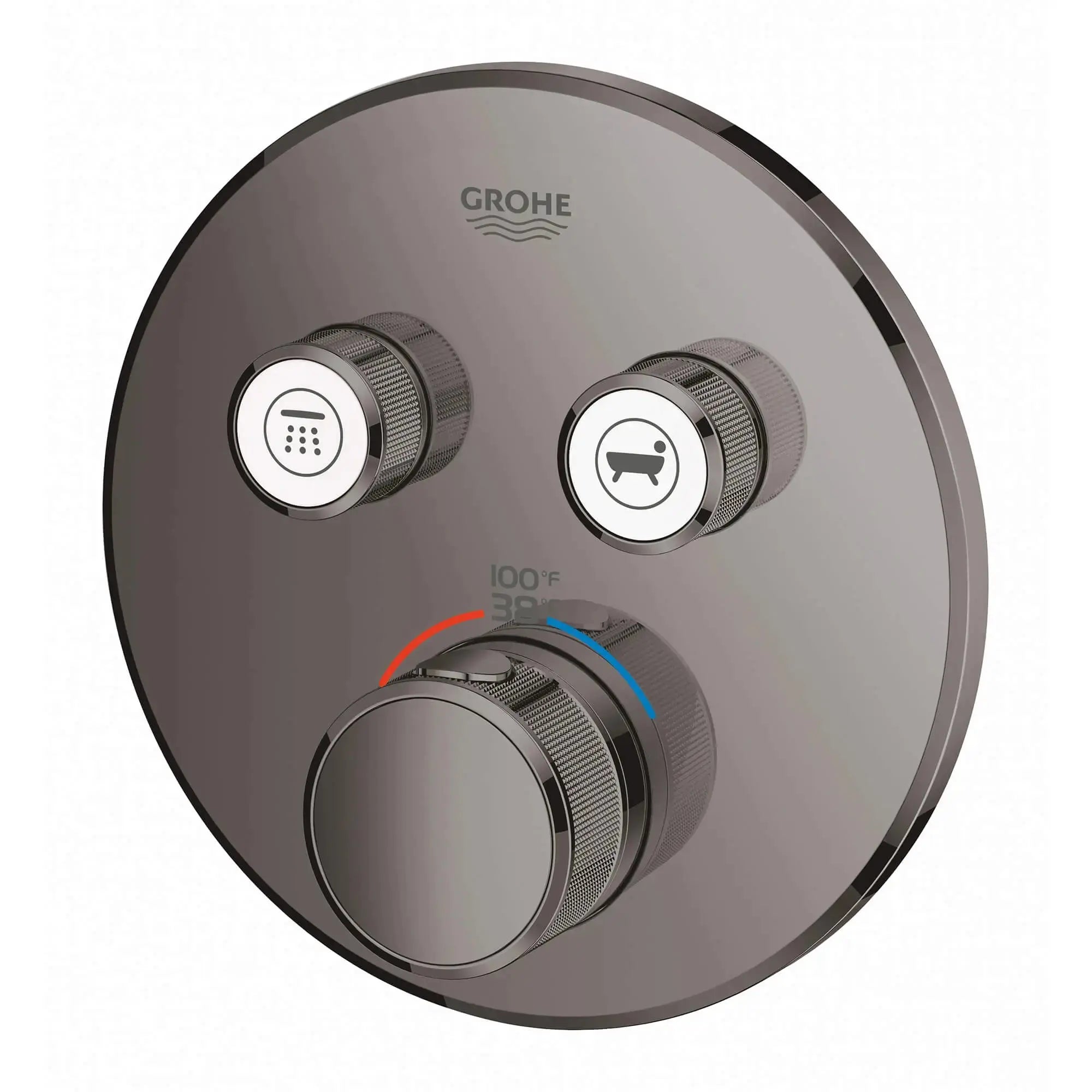 Grohe GRT SMARTCONTROL THM TRIM ROUND 2SC US  Hard Graphite 29137A00 - Plumbing Market