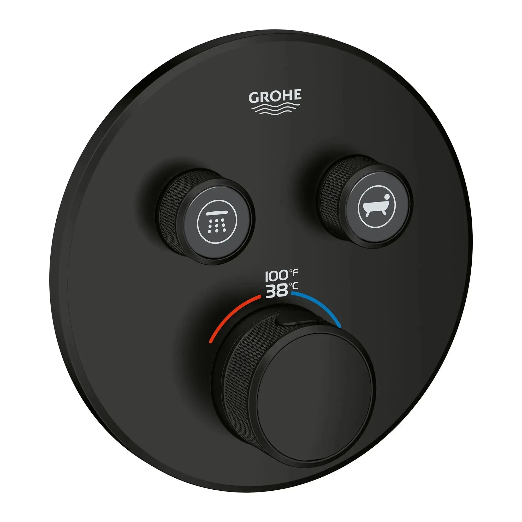 Grohe GRT SMARTCONTROL THM TRIM ROUND 2SC US Matte Black 291372430 - Plumbing Market