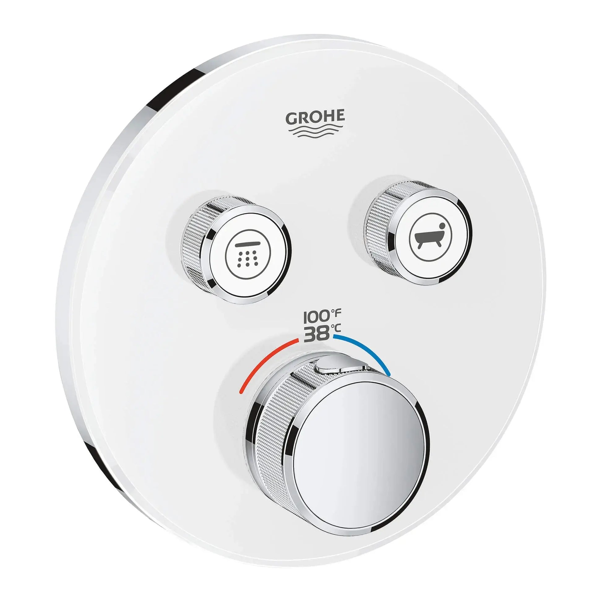 Grohe GRT SMARTCONTROL THM TRIM ROUND 2SC US  Moon White 29160LS0 - Plumbing Market