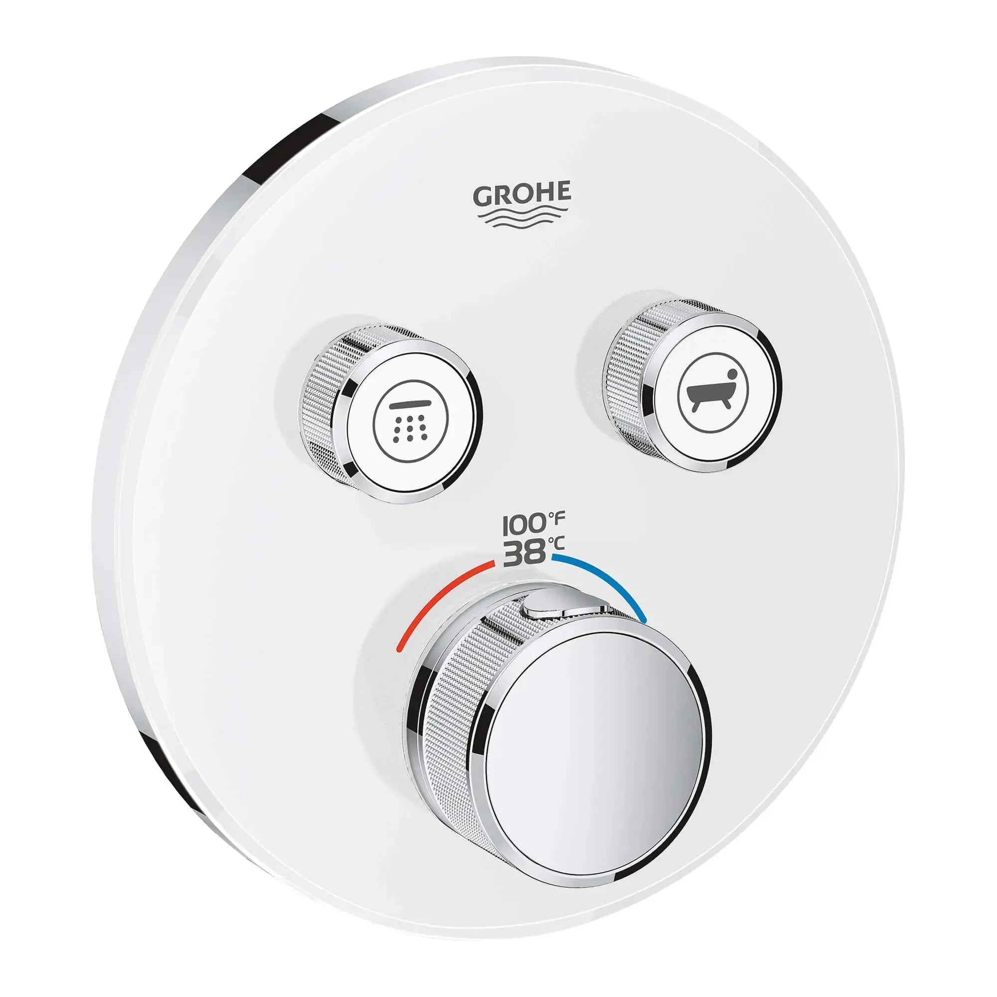 Grohe GRT SMARTCONTROL THM TRIM ROUND 2SC US  Moon White 29160LS0 - Plumbing Market