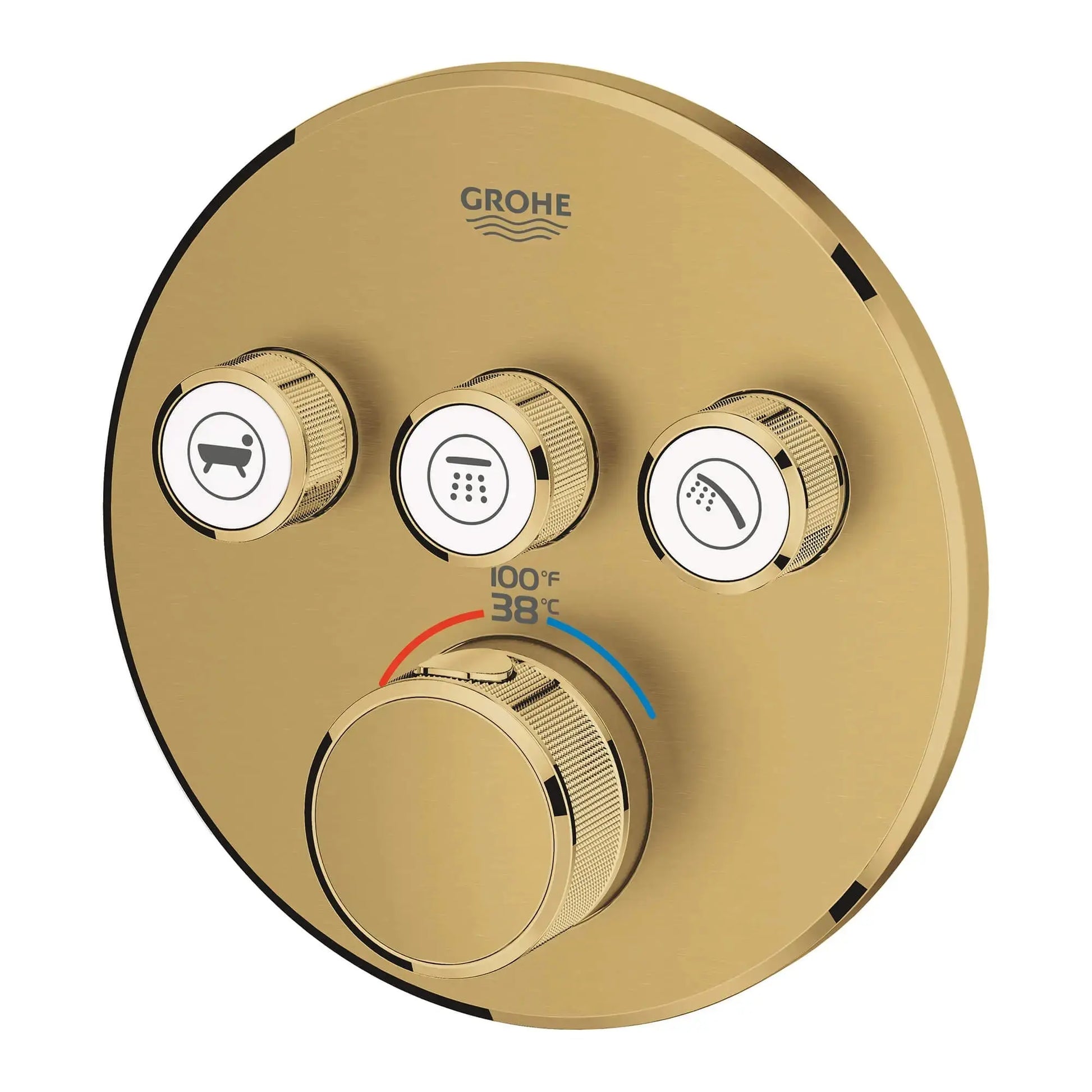 Grohe GRT SMARTCONTROL THM TRIM ROUND 3SC US  Brushed Cool Sunrise 29138GN0 - Plumbing Market