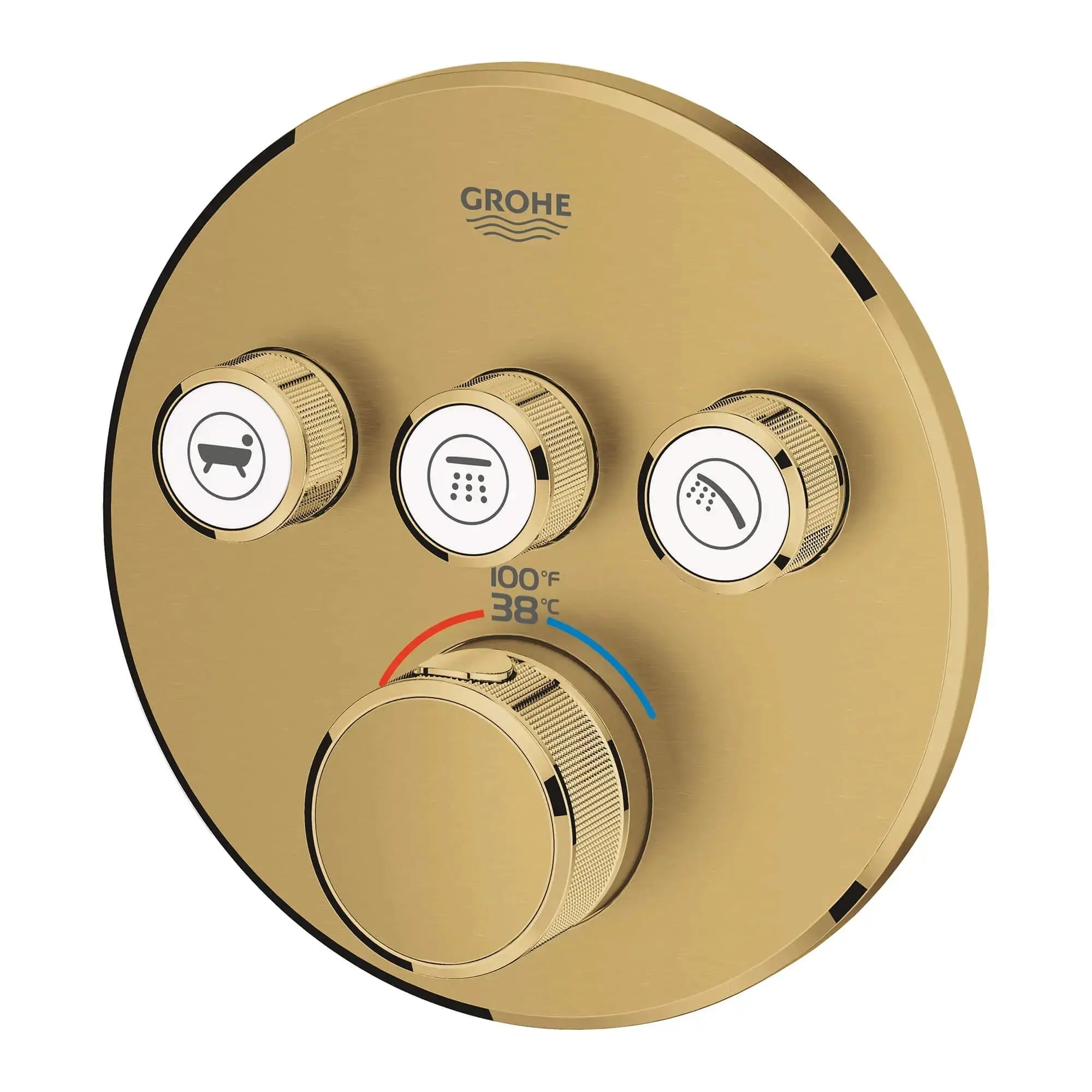 Grohe GRT SMARTCONTROL THM TRIM ROUND 3SC US  Brushed Cool Sunrise 29138GN0 - Plumbing Market