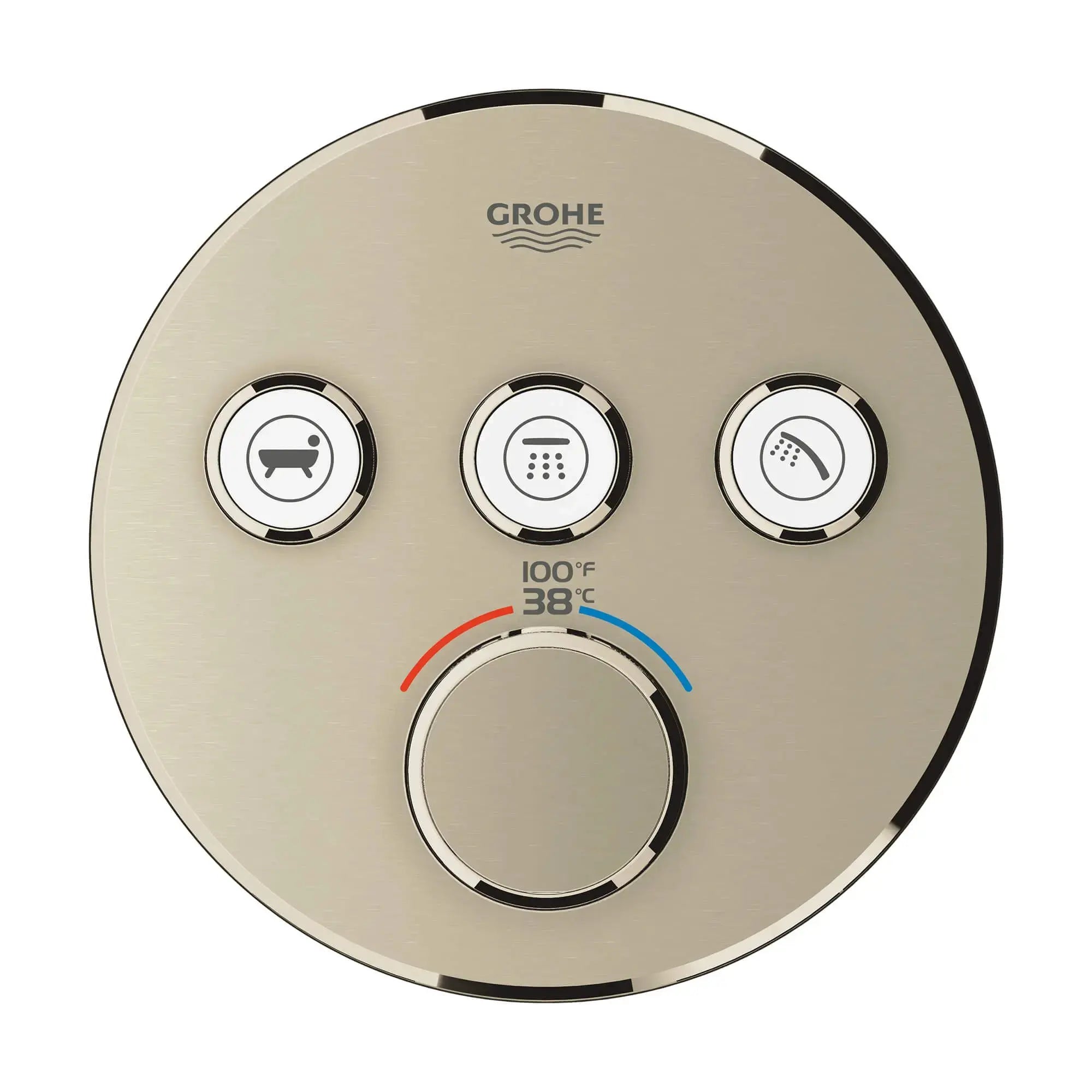 Grohe GRT SMARTCONTROL THM TRIM ROUND 3SC US  Brushed Nickel 29138EN0 - Plumbing Market