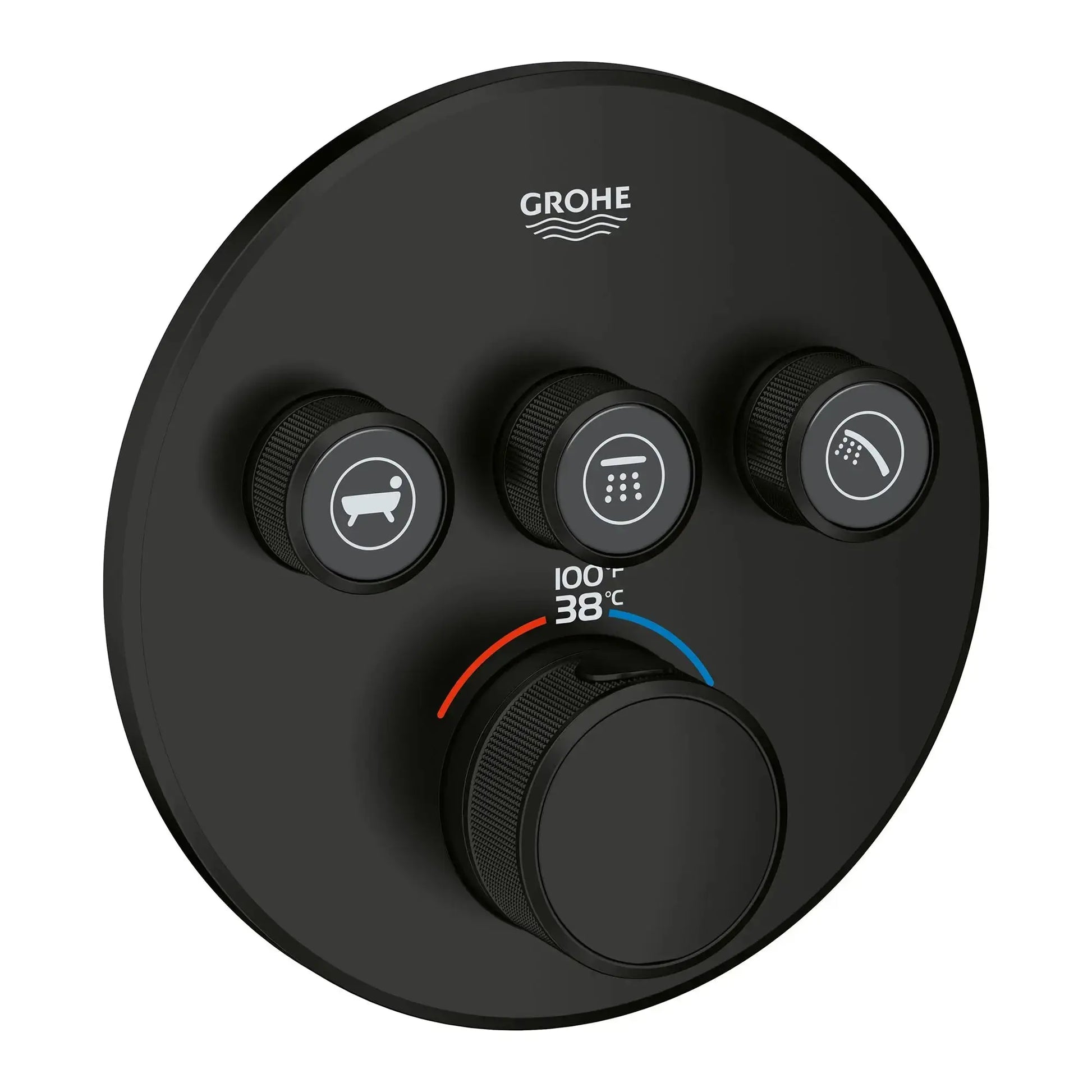Grohe GRT SMARTCONTROL THM TRIM ROUND 3SC US Matte Black 291382430 - Plumbing Market