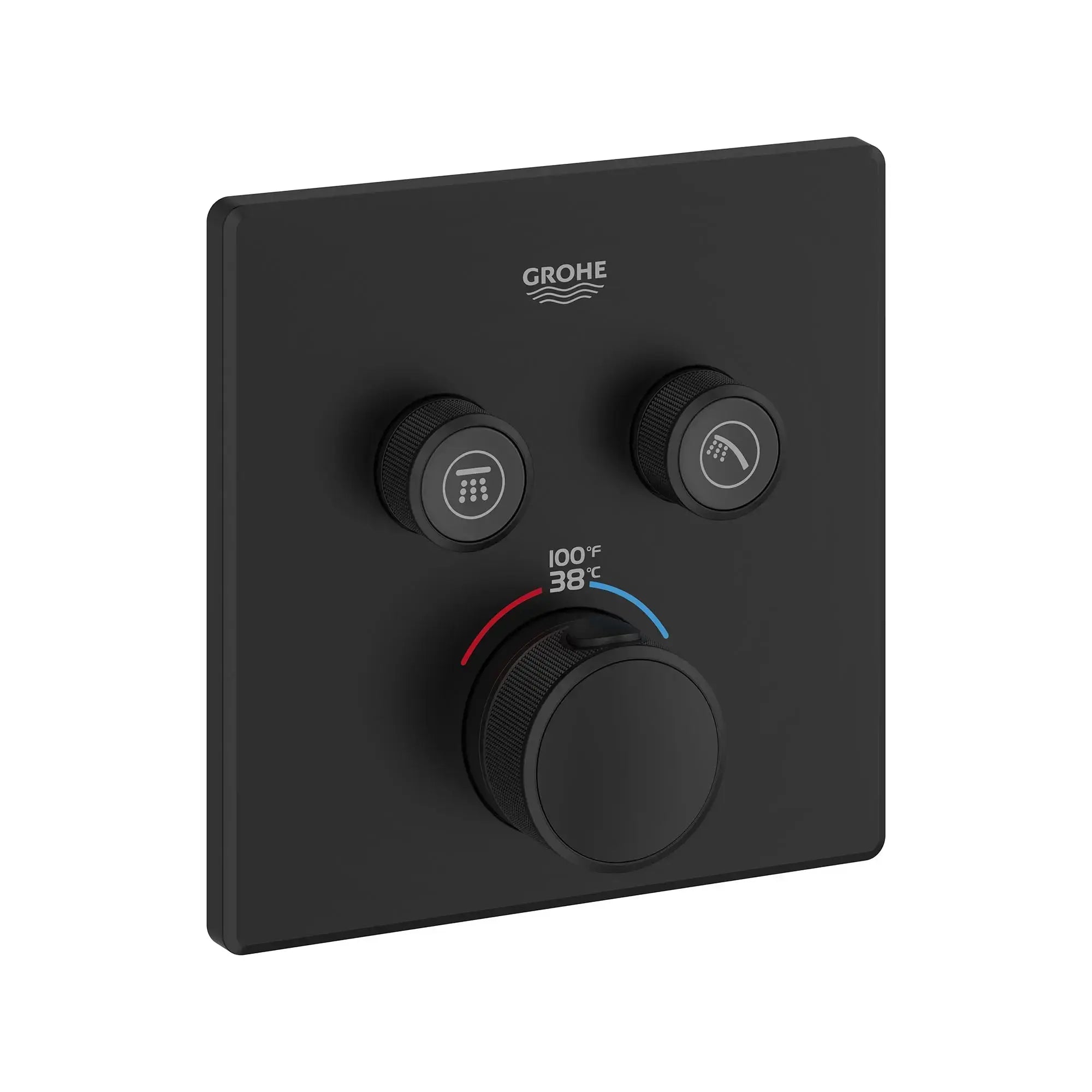 Grohe GRT SMARTCONTROL THM TRIM SQU Matte Black 291412430 - Plumbing Market