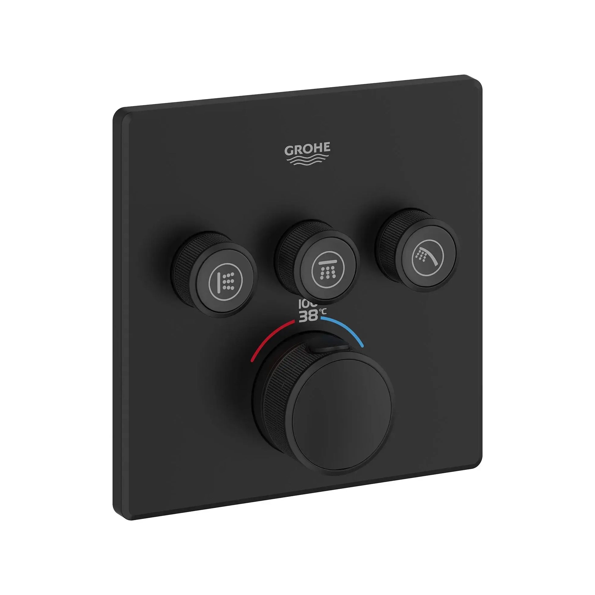 Grohe GRT SMARTCONTROL THM TRIM SQU Matte Black 291422430 - Plumbing Market