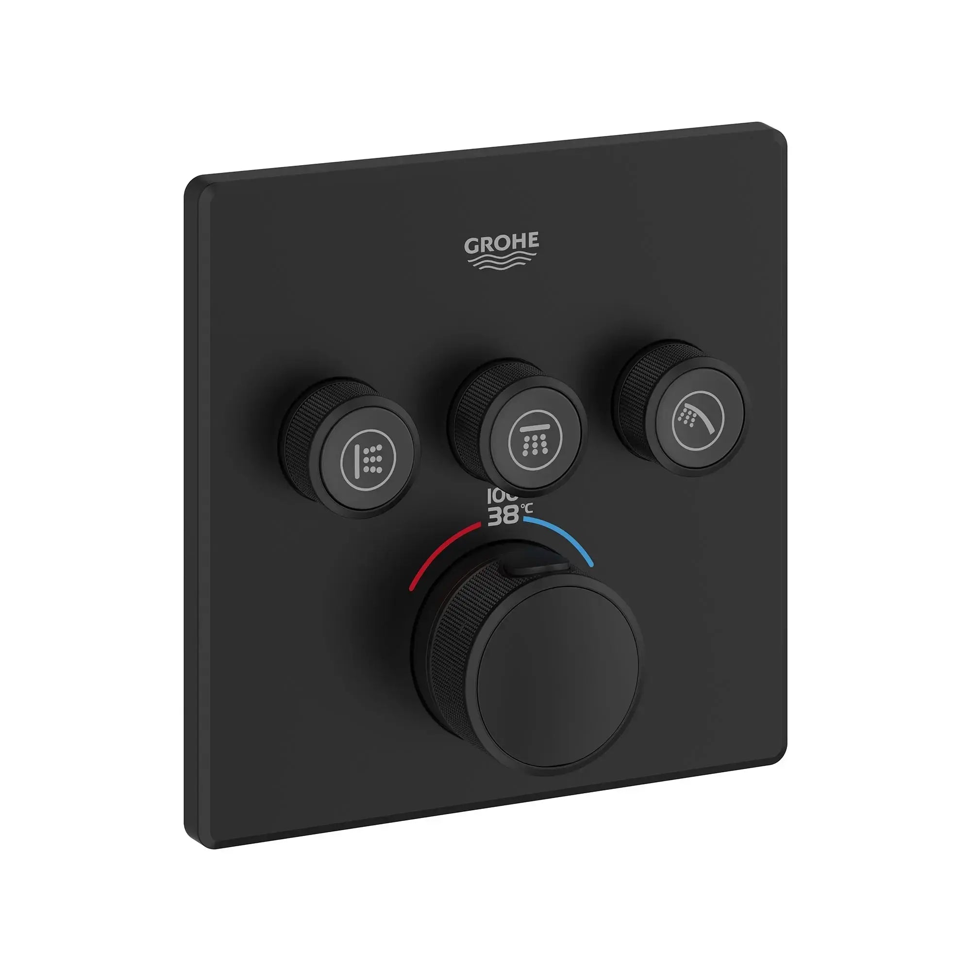 Grohe GRT SMARTCONTROL THM TRIM SQU Matte Black 291422430 - Plumbing Market