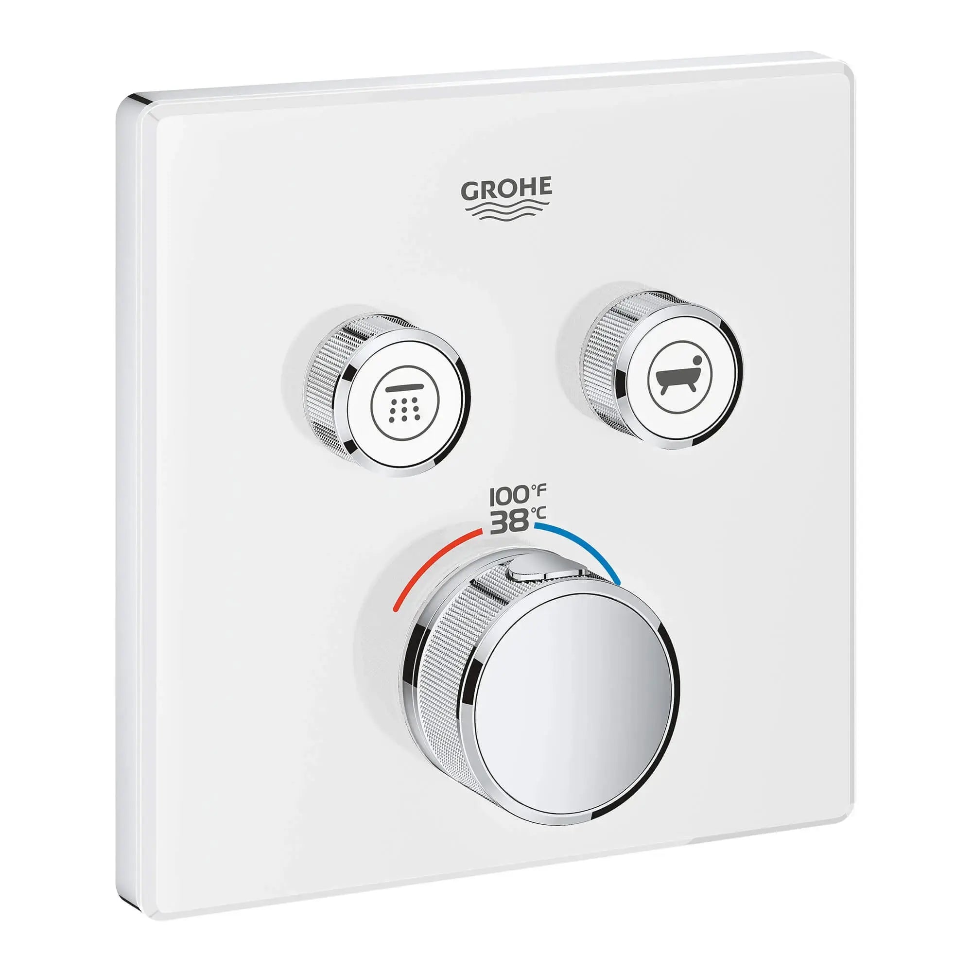 Grohe GRT SMARTCONTROL THM TRIM SQUARE 2SC US  Moon White 29164LS0 - Plumbing Market