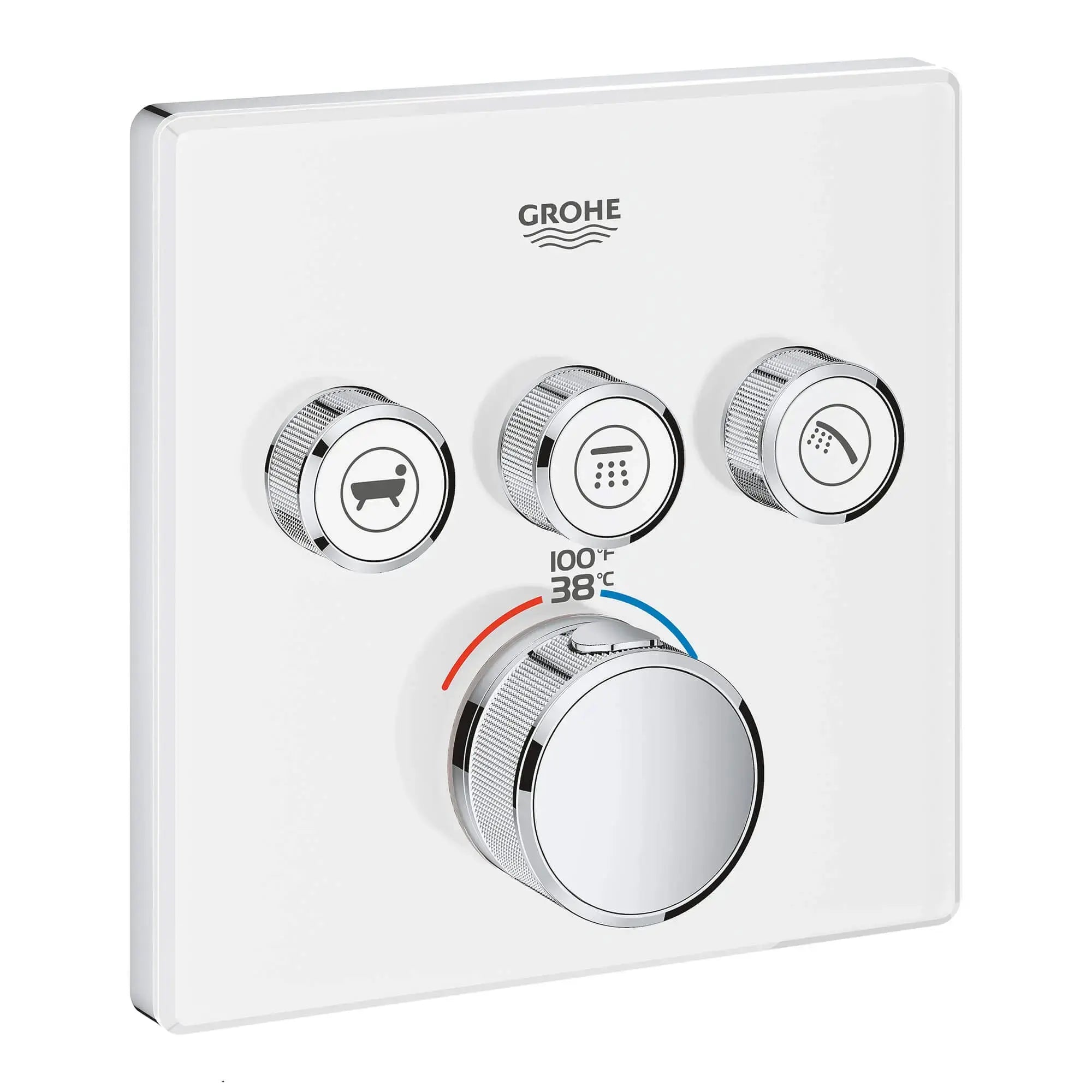 Grohe GRT SMARTCONTROL THM TRIM SQUARE 3SC US  Moon White 29165LS0 - Plumbing Market
