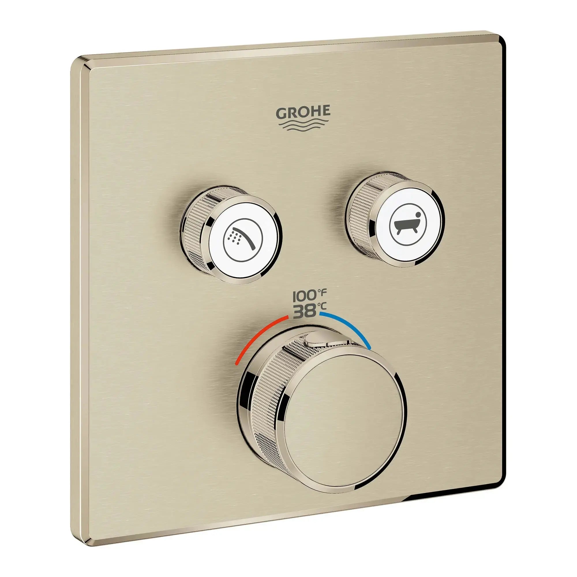 Grohe GRT SMARTCTRL DUAL FUNCTION THERM TRIM  Brushed Nickel 29141EN0 - Plumbing Market