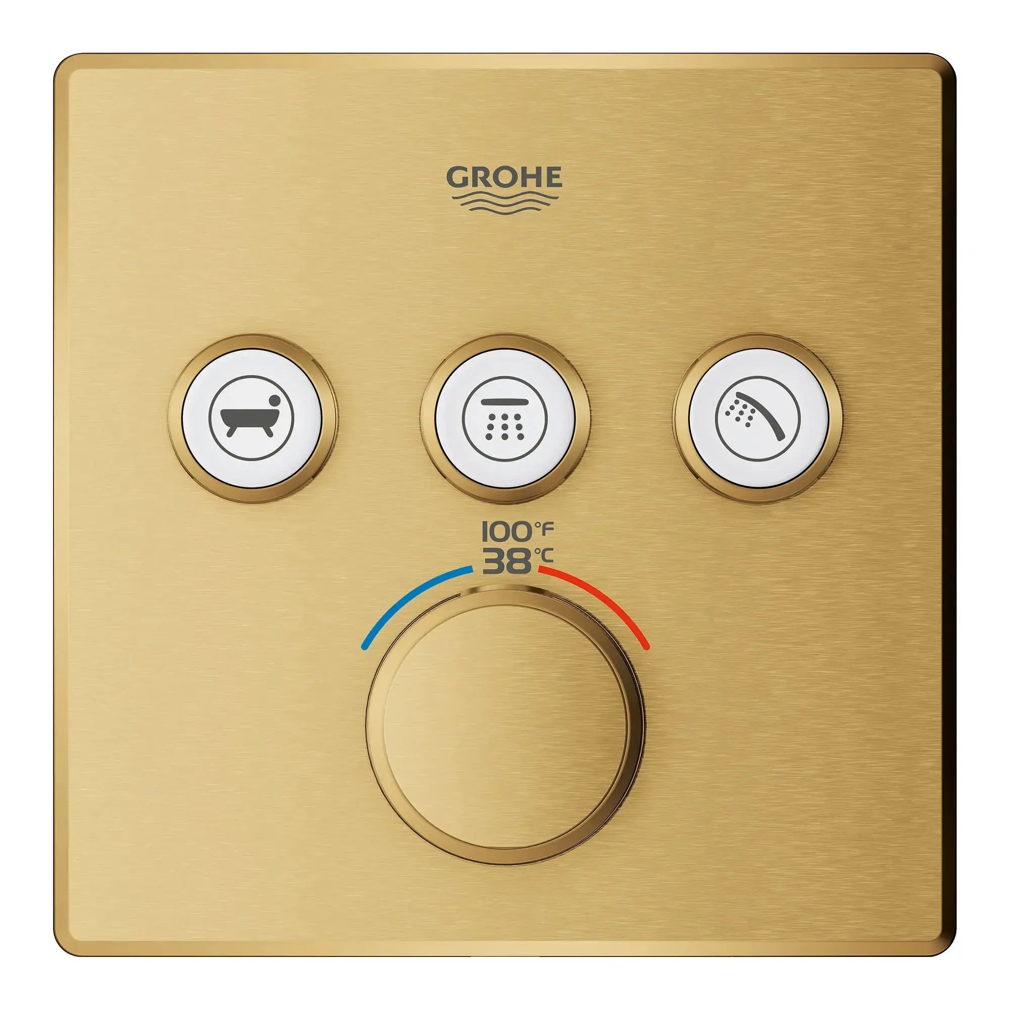 Grohe GRT SMARTCTRL TRIPLE FUNCTION THERM TRIM  Brushed Cool Sunrise 29142GN0 - Plumbing Market
