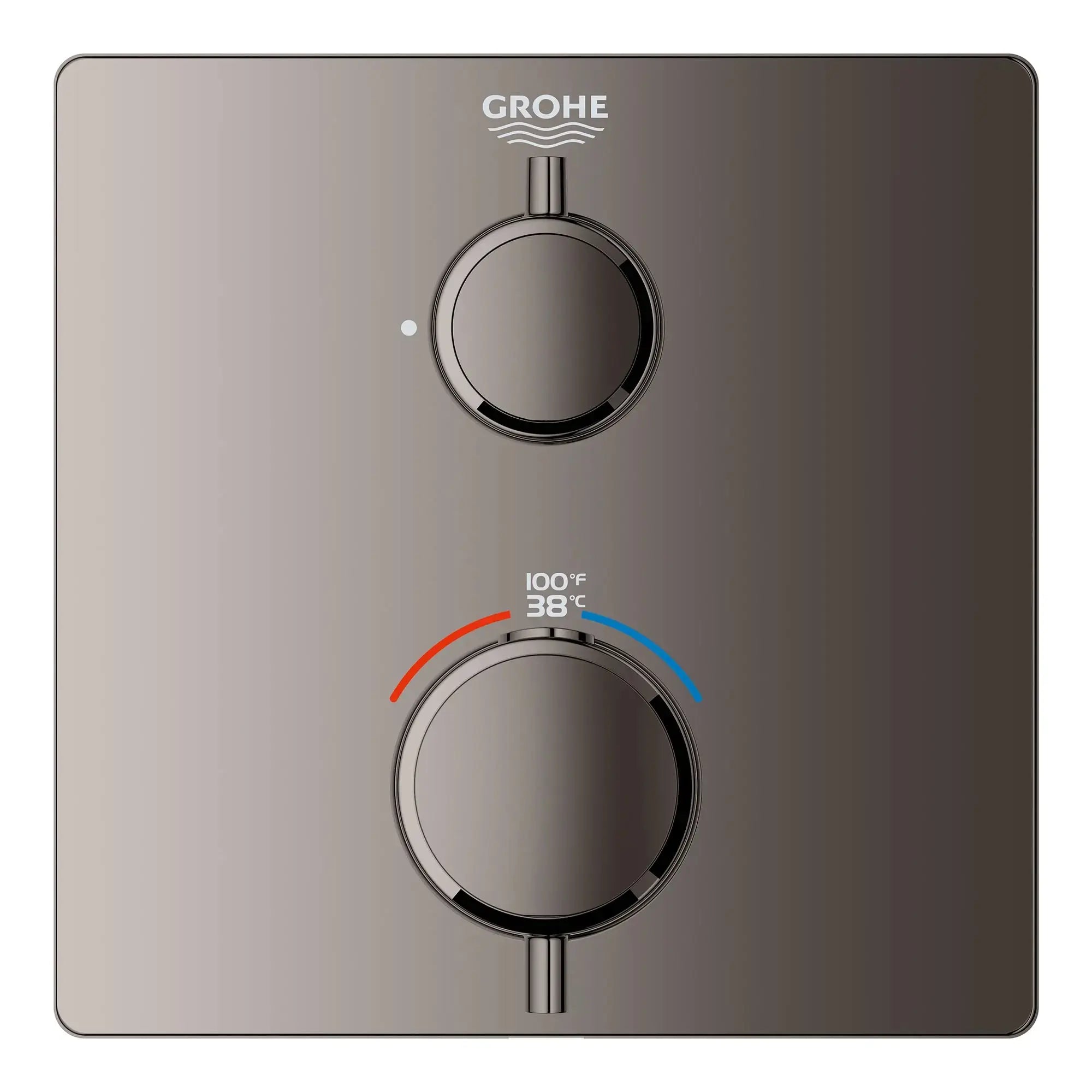 Grohe GRT SQUARE SINGLE 2-HNDL THERM TRIM  Hard Graphite 24110A00 - Plumbing Market