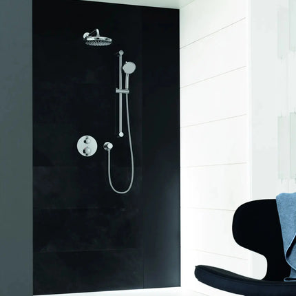 Grohe Grohtherm Round Thermostatic Shower Kit, 27 L/min (7.1 gpm) - Plumbing Market