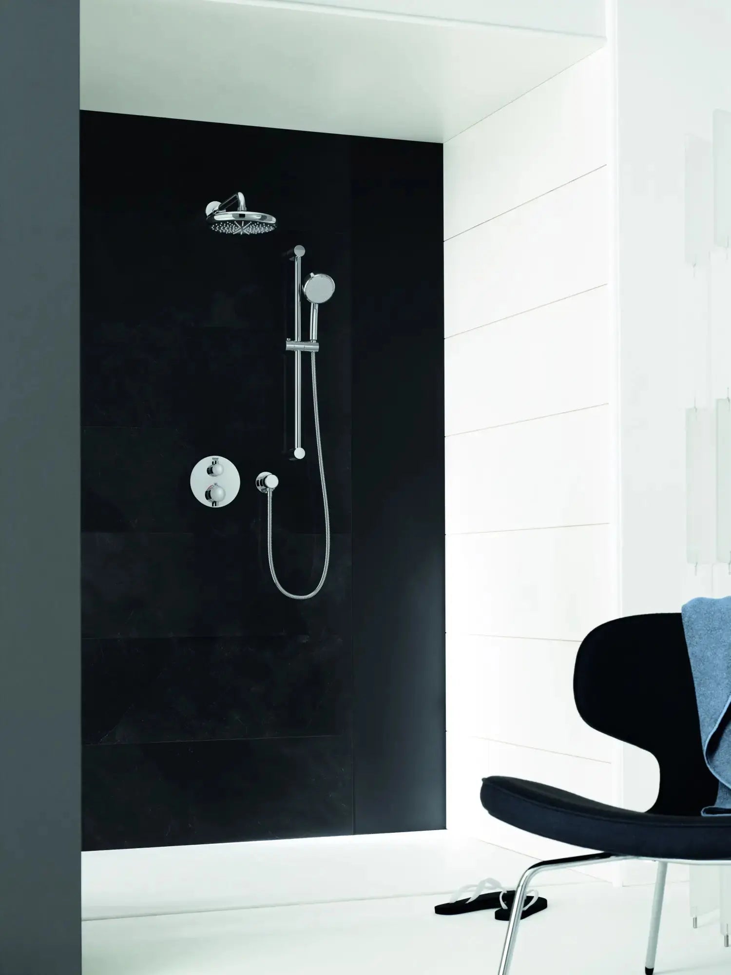 Grohe Grohtherm Round Thermostatic Shower Kit, 27 L/min (7.1 gpm) - Plumbing Market
