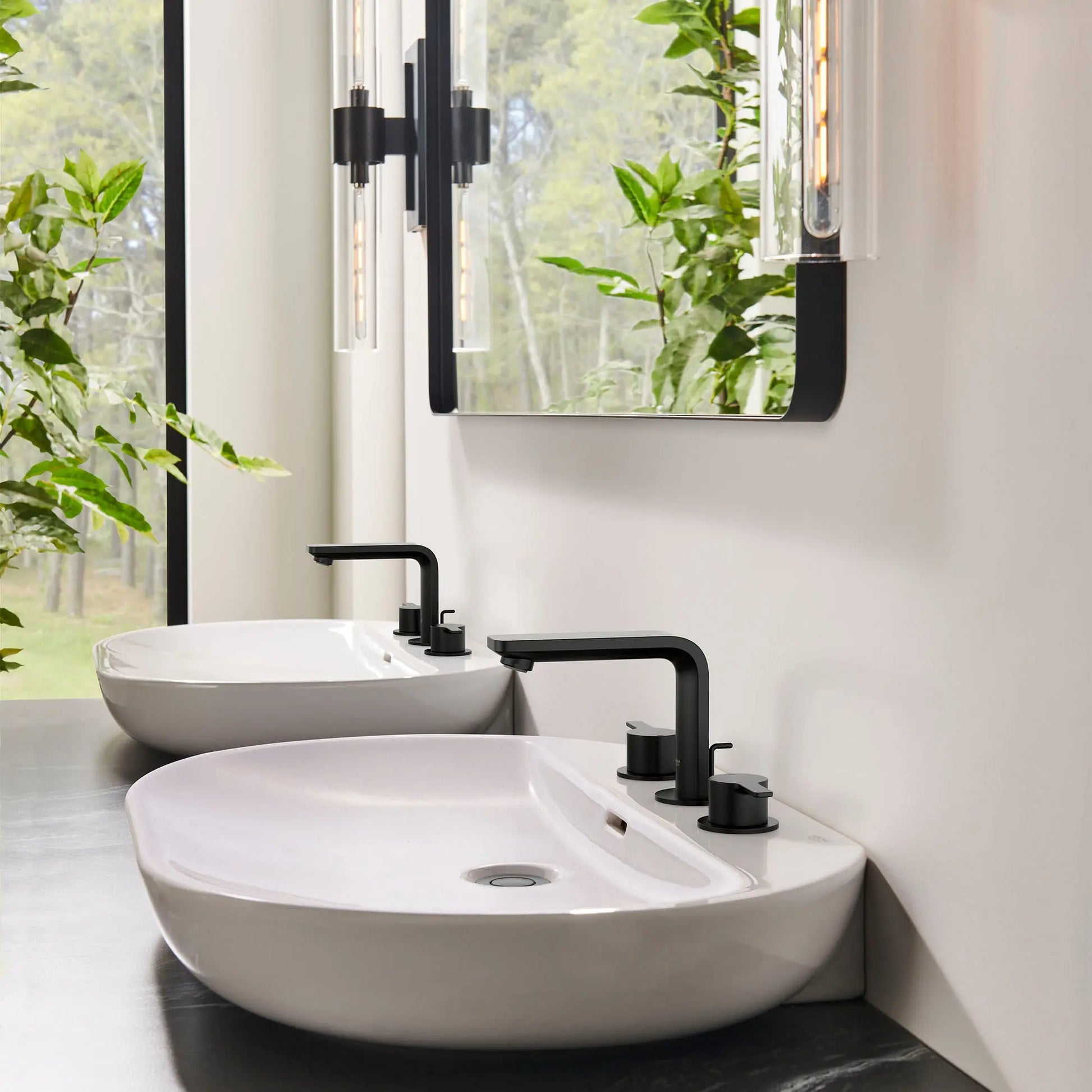 Grohe LINEARE 2-HANDLE SINK M Matte Black 20578243A - Plumbing Market