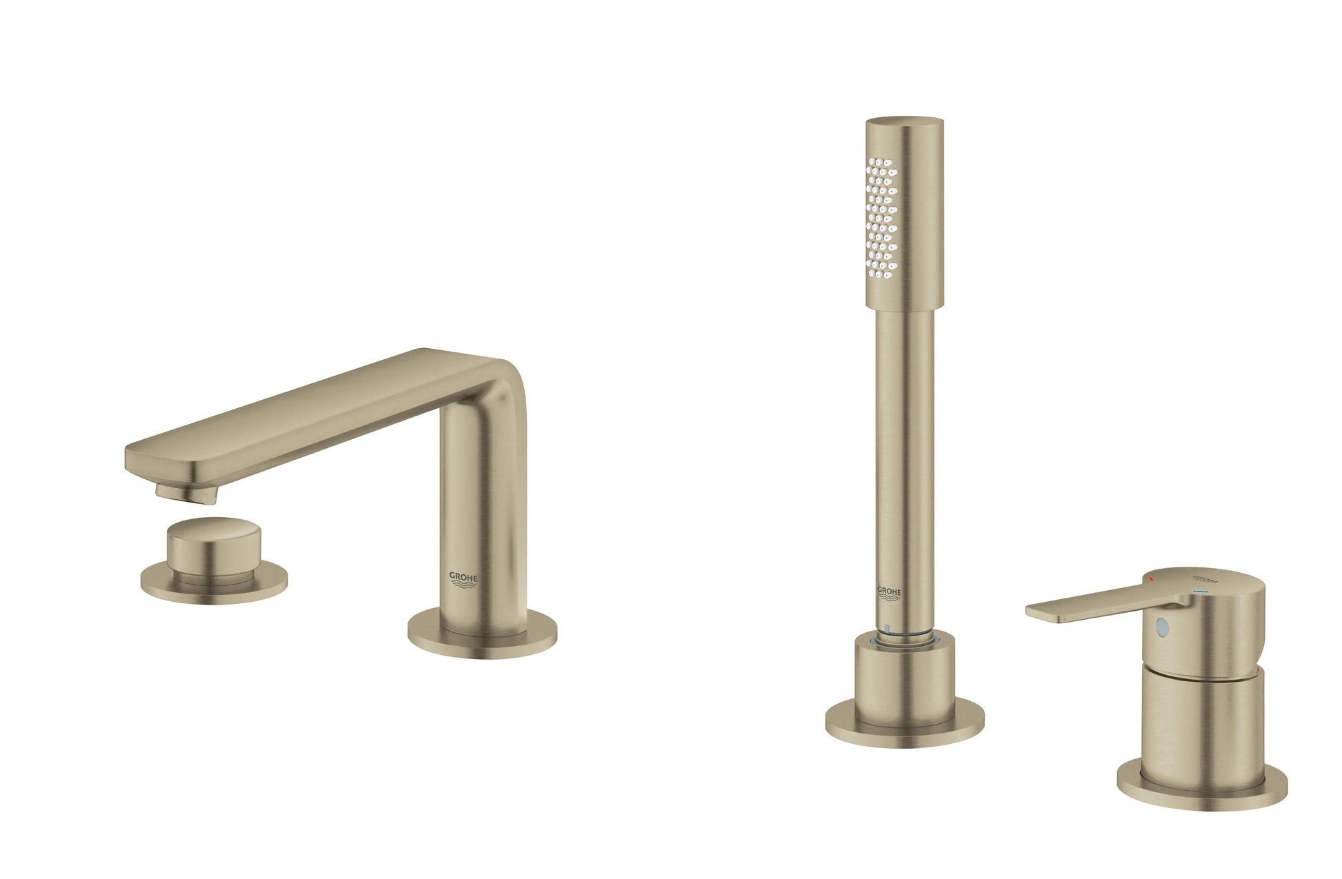 Grohe LINEARE NEW OHM BATH 4-H  Brushed Nickel 19577EN1 - Plumbing Market