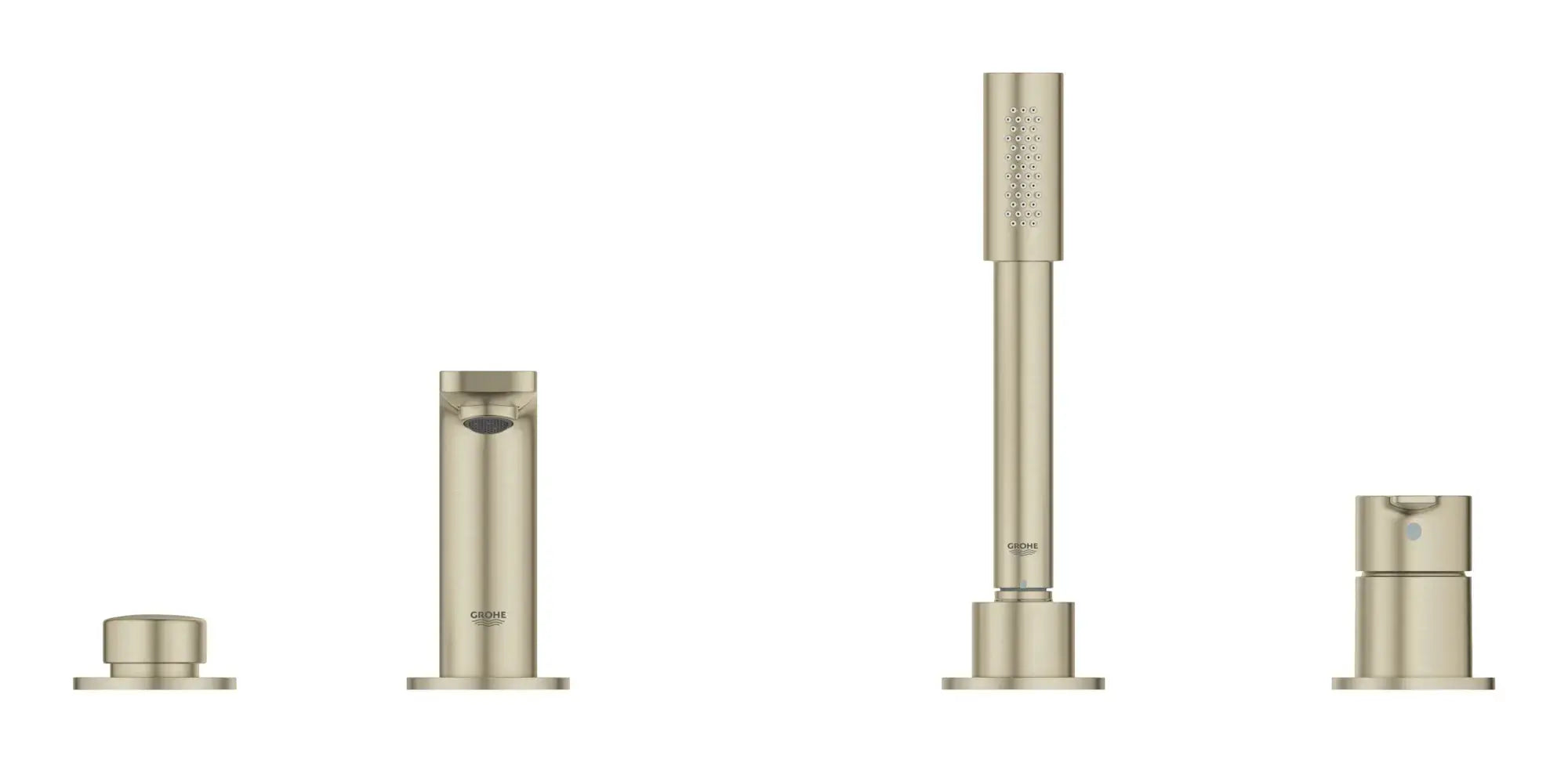 Grohe LINEARE NEW OHM BATH 4-H  Brushed Nickel 19577EN1 - Plumbing Market