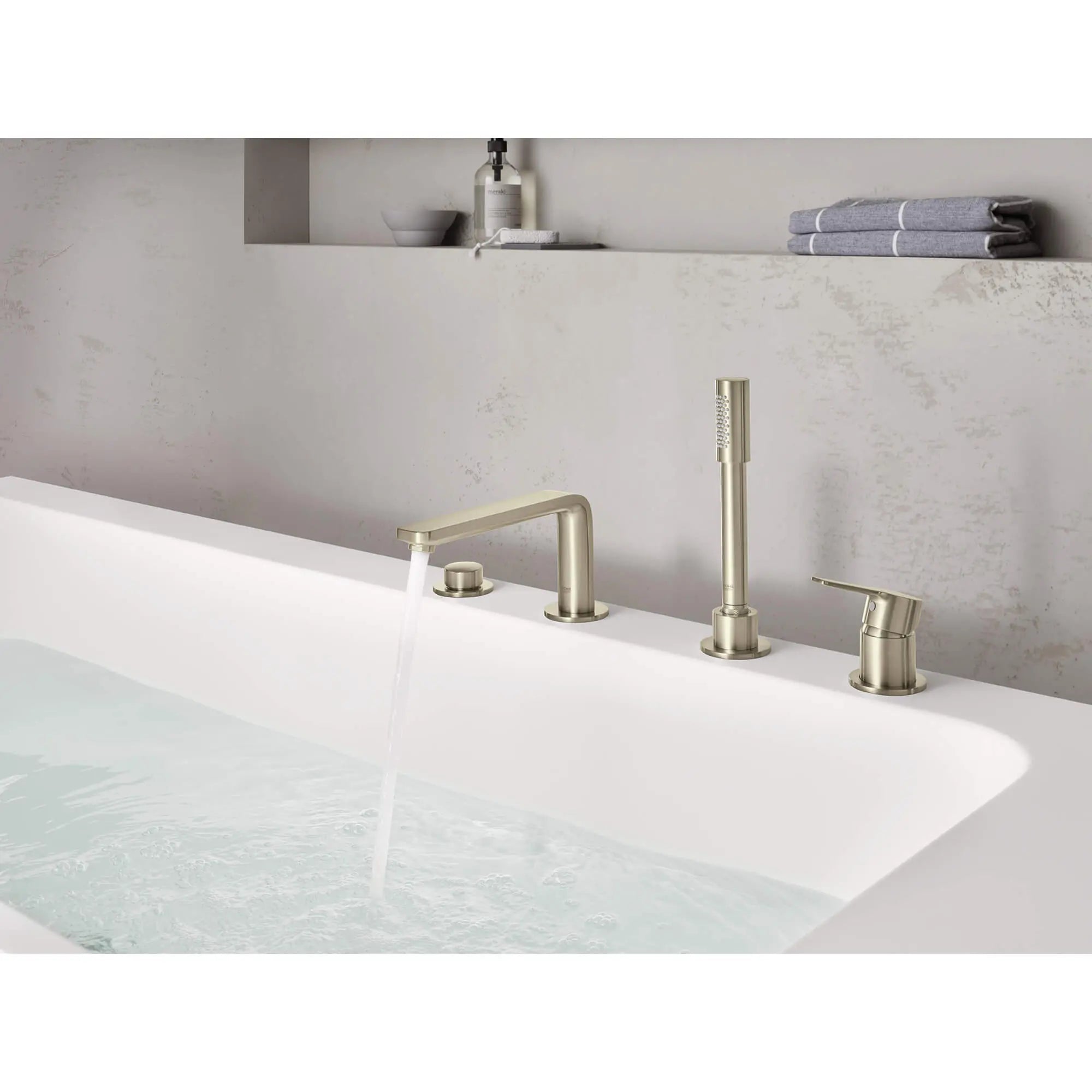 Grohe LINEARE NEW OHM BATH 4-H  Brushed Nickel 19577EN1 - Plumbing Market