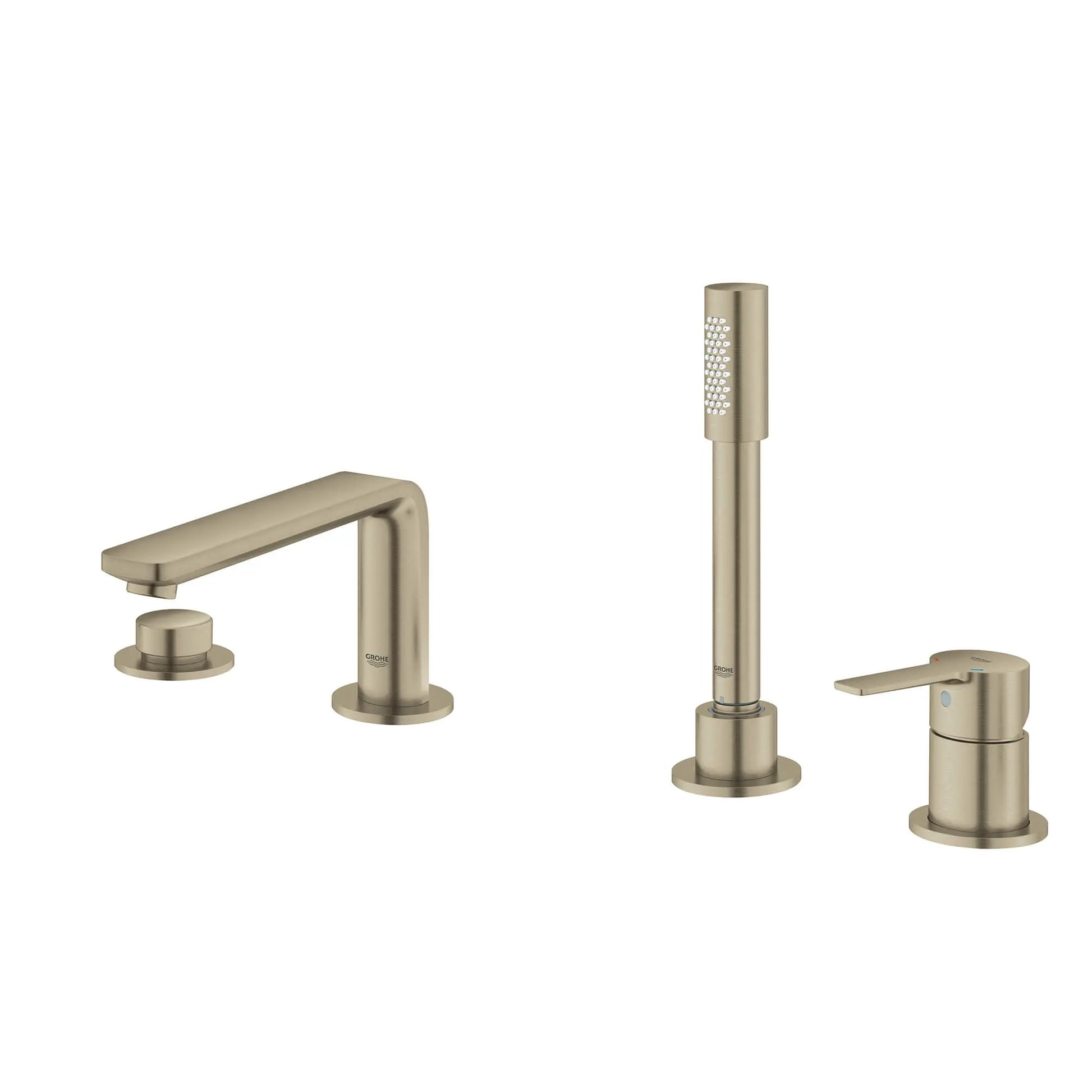 Grohe LINEARE NEW OHM BATH 4-H  Brushed Nickel 19577EN1 - Plumbing Market