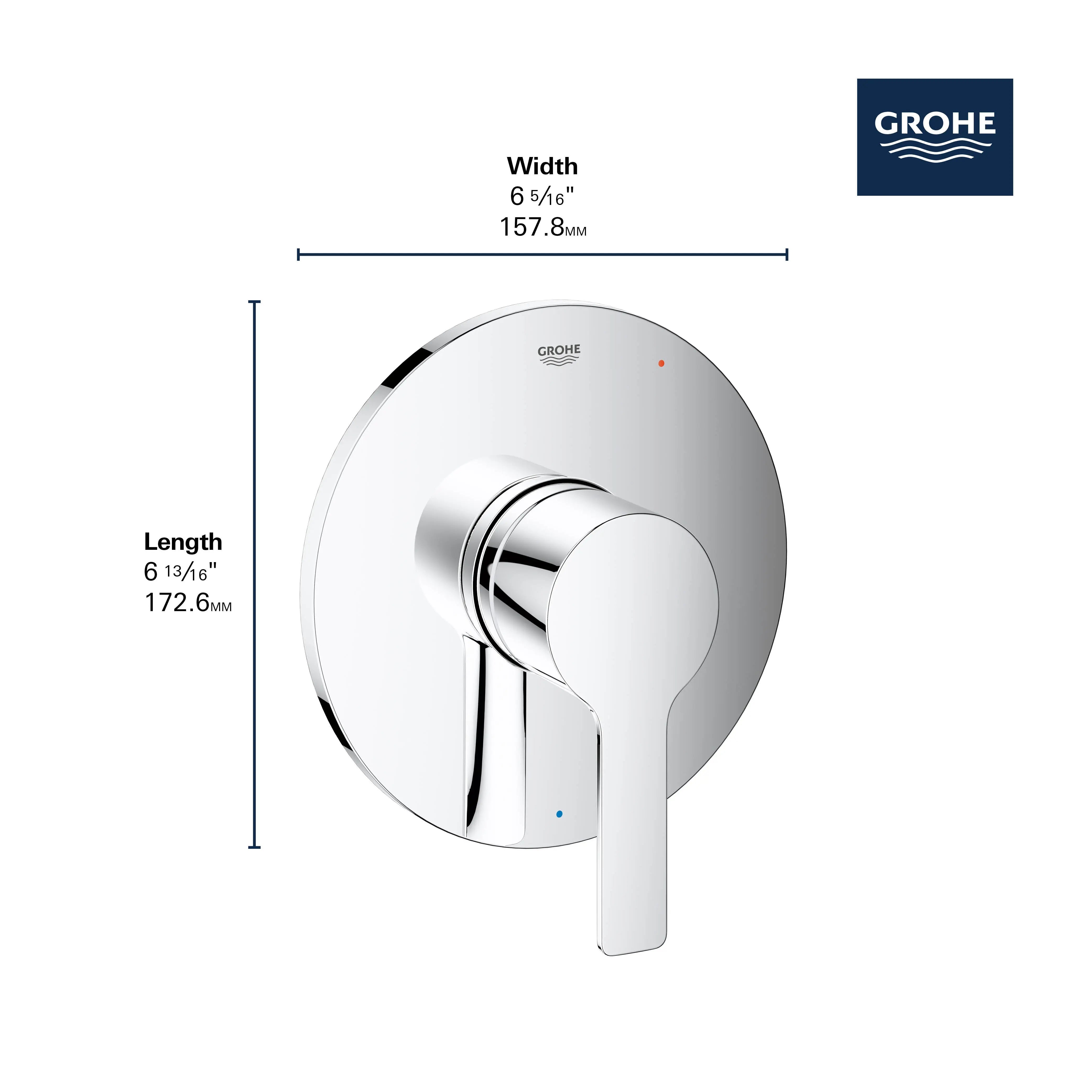 Grohe LINEARE PBV TRIM WITH CARTRIDGE  Chrome 29330000 - Plumbing Market
