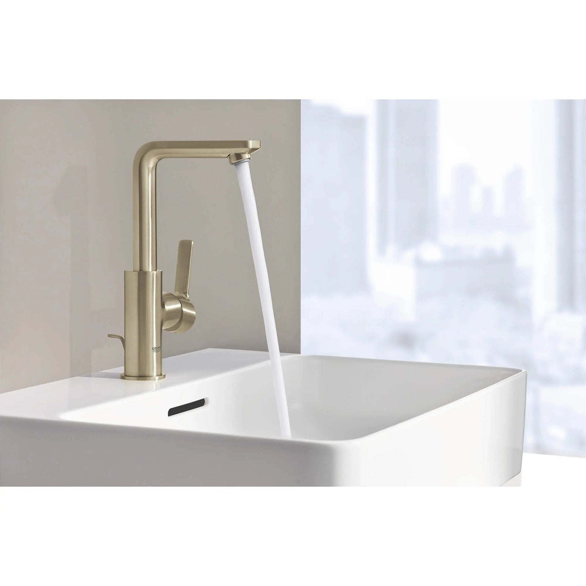 Grohe LINEARE SINGLE-HANDLE BATHROOM FAUCET L  Brushed Cool Sunrise 23825GNA - Plumbing Market