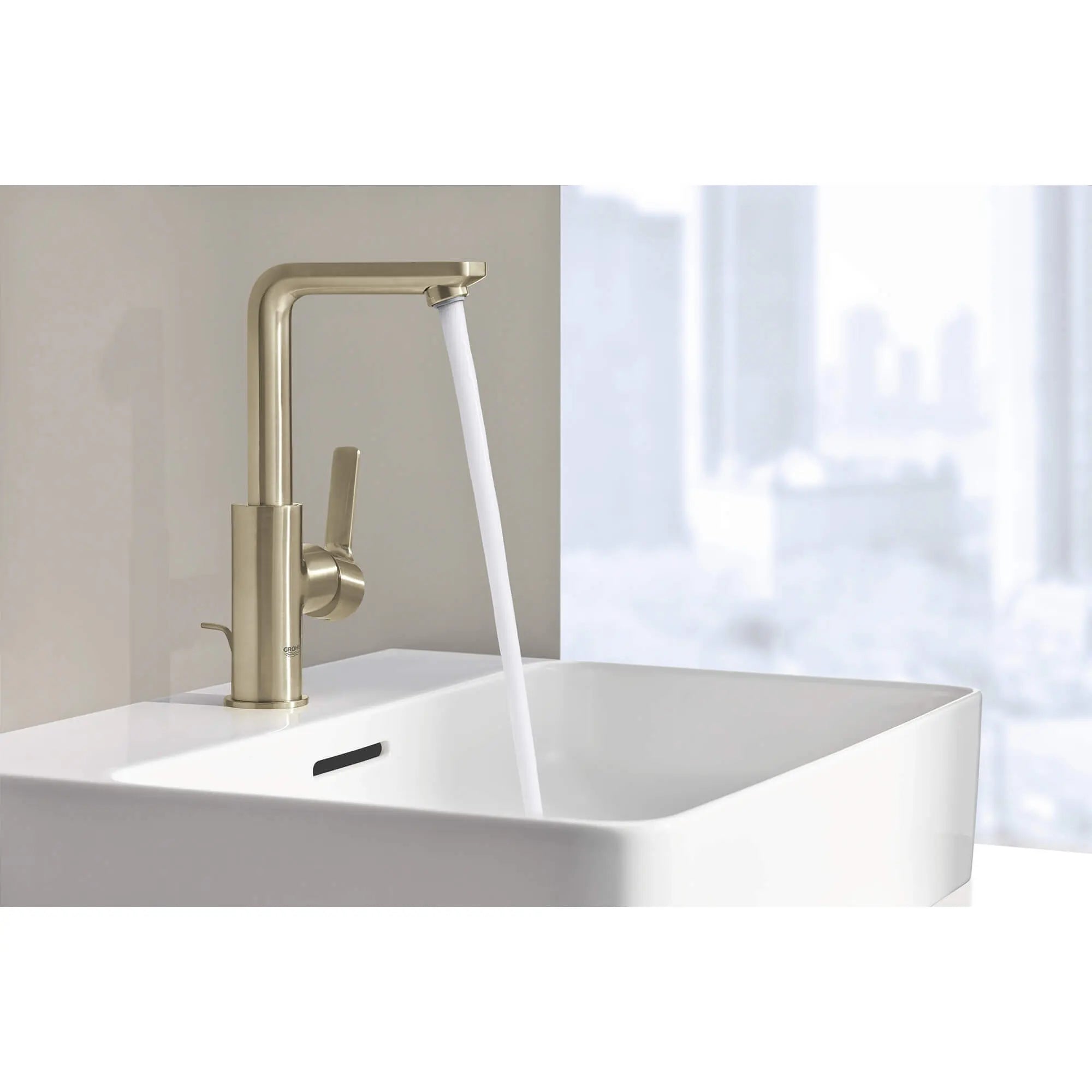 Grohe LINEARE SINGLE-HANDLE BATHROOM FAUCET L  Hard Graphite 23825A0A - Plumbing Market