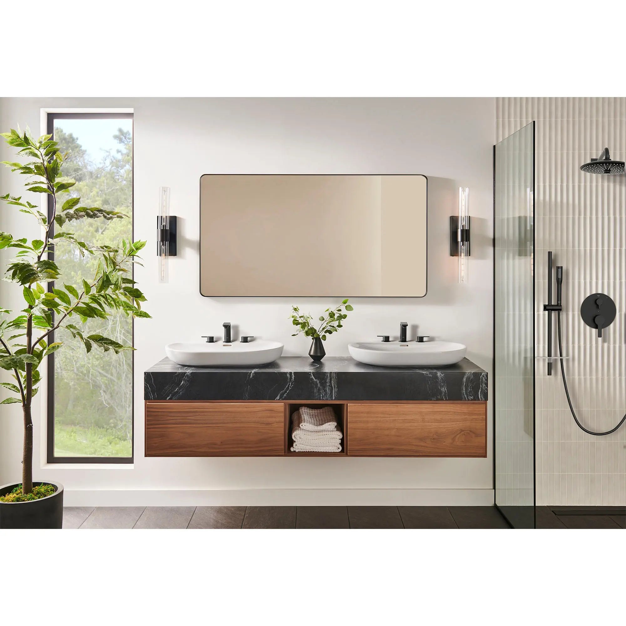 Grohe LINEARE TRIM Matte Black 294212430 - Plumbing Market