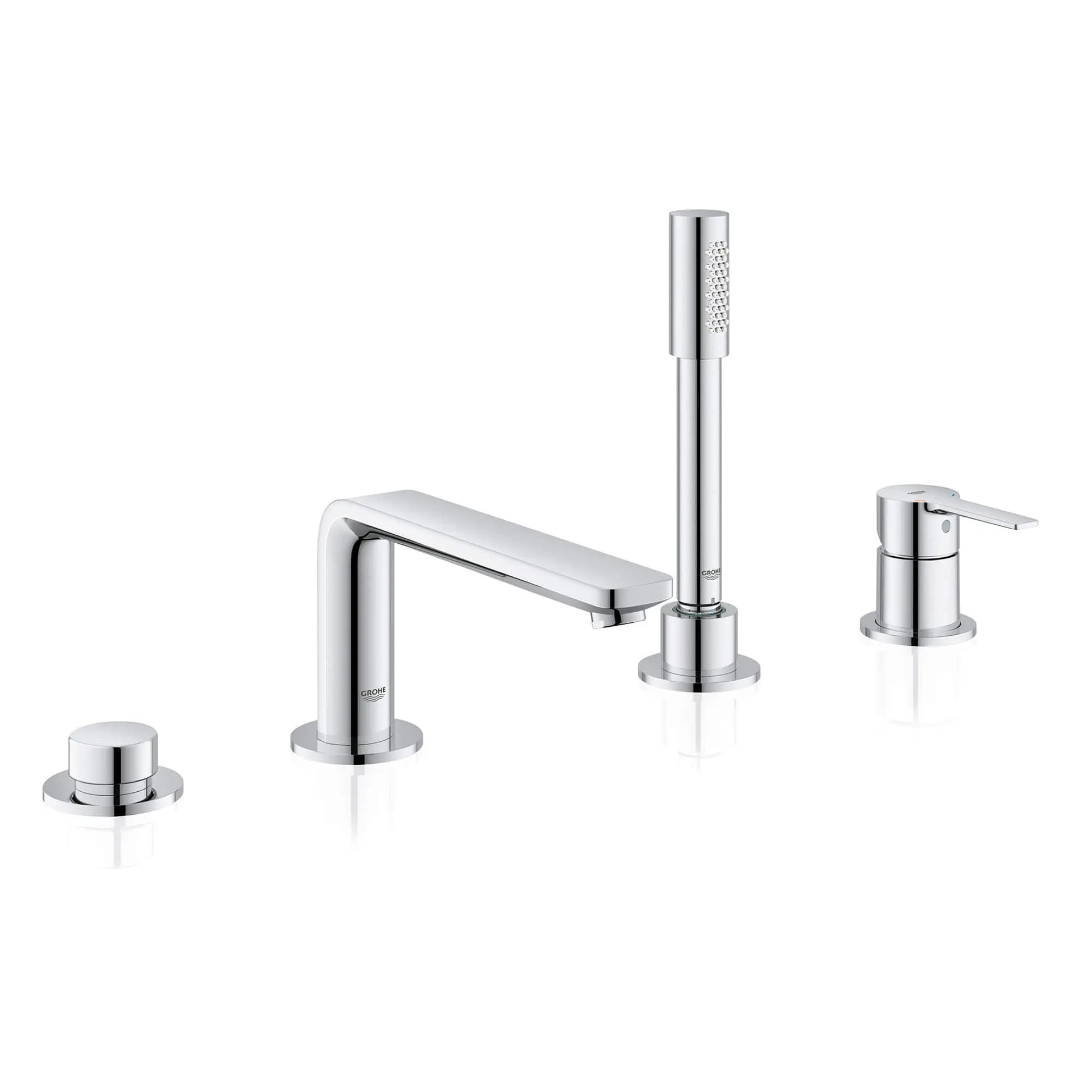 Grohe LINEARE TUB FILLER WITH HAND SHOWER  Brushed Cool Sunrise 19577GN1 - Plumbing Market