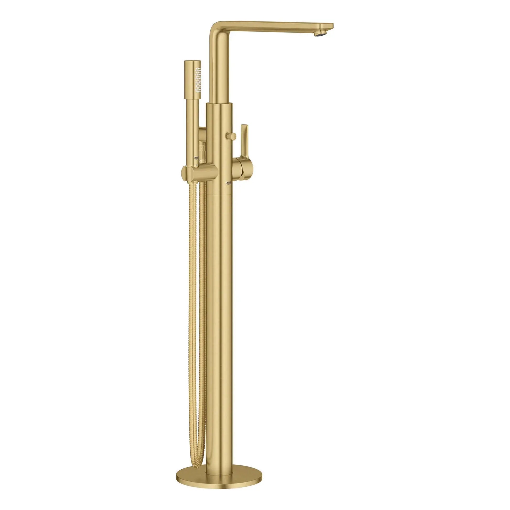 Grohe LINEARE TUB FILLER WITH HAND SHOWER  Brushed Cool Sunrise 23792GN1 - Plumbing Market