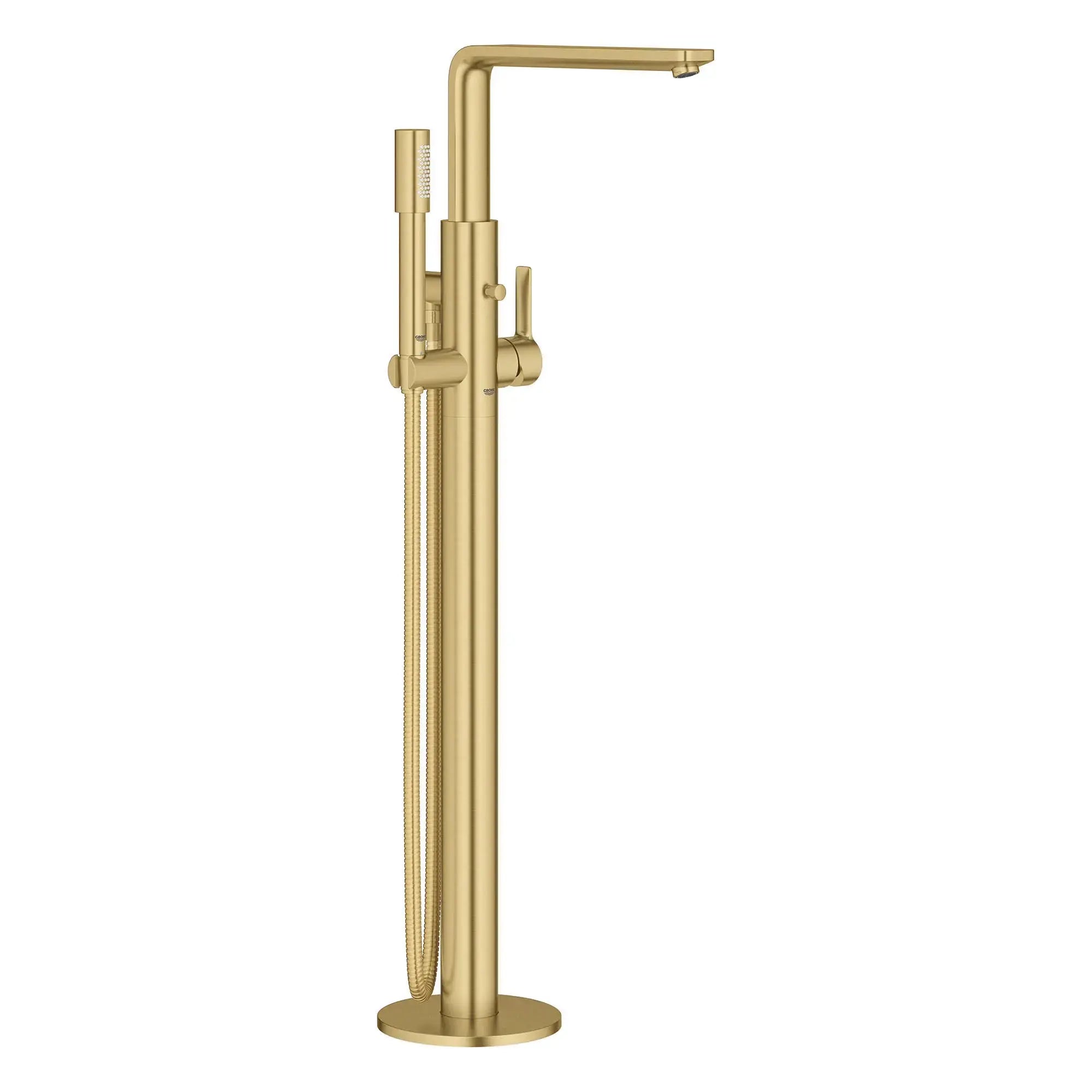Grohe LINEARE TUB FILLER WITH HAND SHOWER  Brushed Cool Sunrise 23792GN1 - Plumbing Market