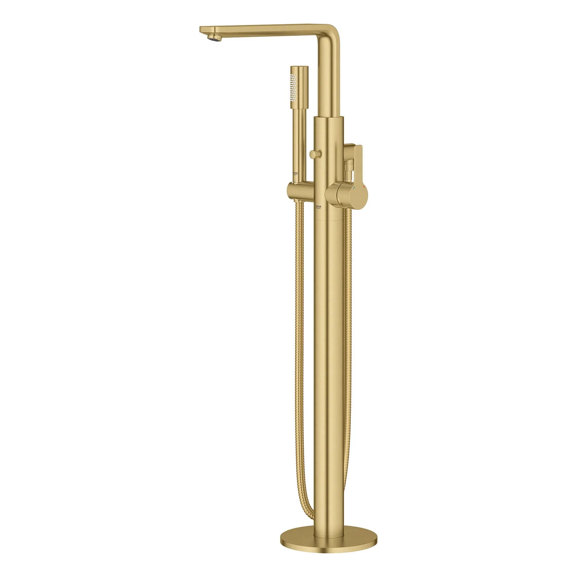 Grohe LINEARE TUB FILLER WITH HAND SHOWER  Brushed Cool Sunrise 23792GN1 - Plumbing Market
