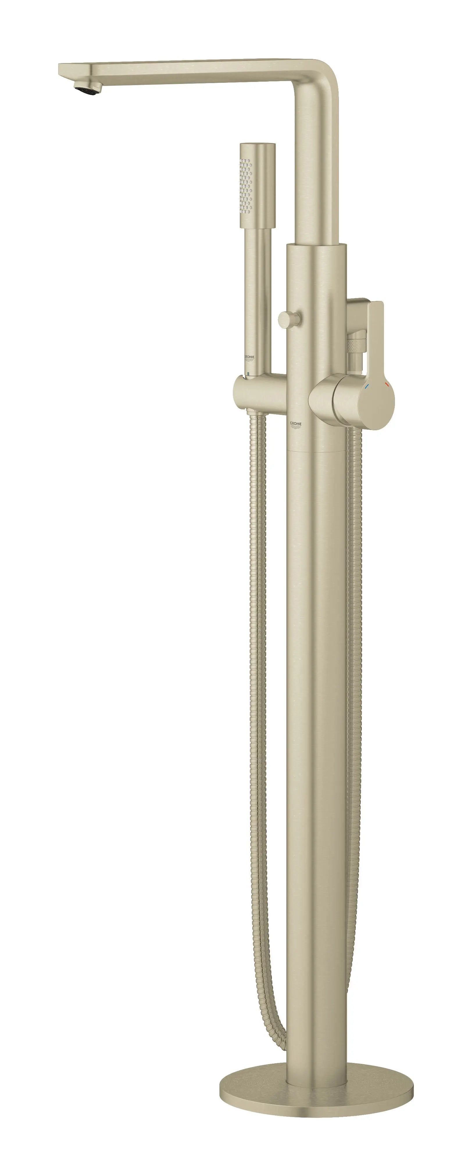 Grohe LINEARE TUB FILLER WITH HAND SHOWER  Brushed Cool Sunrise 23792GN1 - Plumbing Market